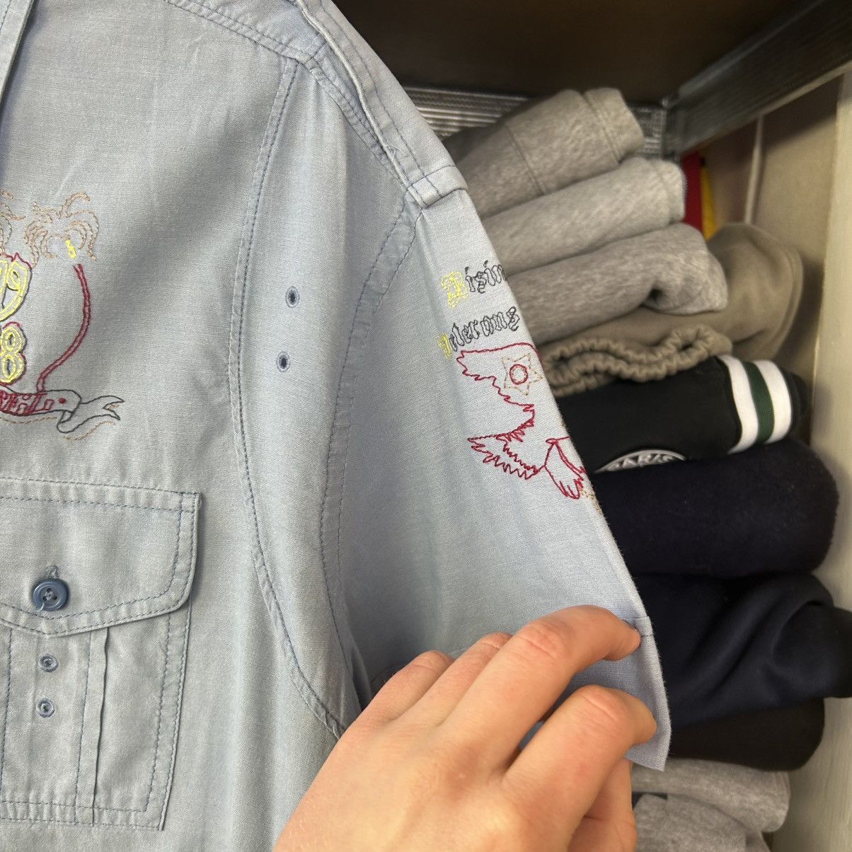 Diesel Vintage Diesel Big Logo Handmade y2k opium streetwear shirt Size US M / EU 48-50 / 2 - 5 Thumbnail