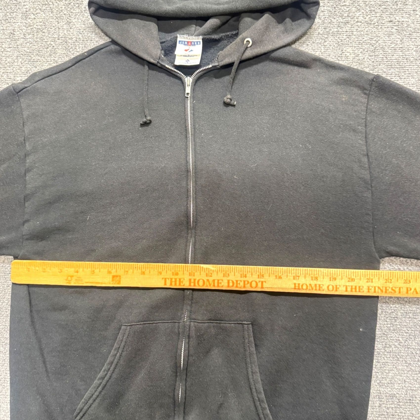 Jerzees VINTAGE Jerzees Full-Zip Jacket Men's XL Made In USA Black 90s Y2K Jacket Mens XL Black Size US XL / EU 56 / 4 - 4 Thumbnail