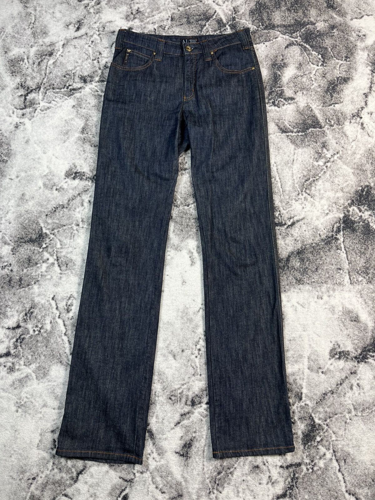 Armani Armani Jeans AJ Metal Logo Indigo Denim Jeans Size US 30 / EU 46 - 1 Thumbnail
