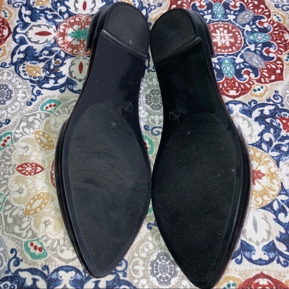 Jeffrey Campbell Jeffery Campbell, Havana Last Jelly Flat D’Orsay Solid Black Patent Women’s 6 M Size US 6 / IT 36 - 10 Thumbnail