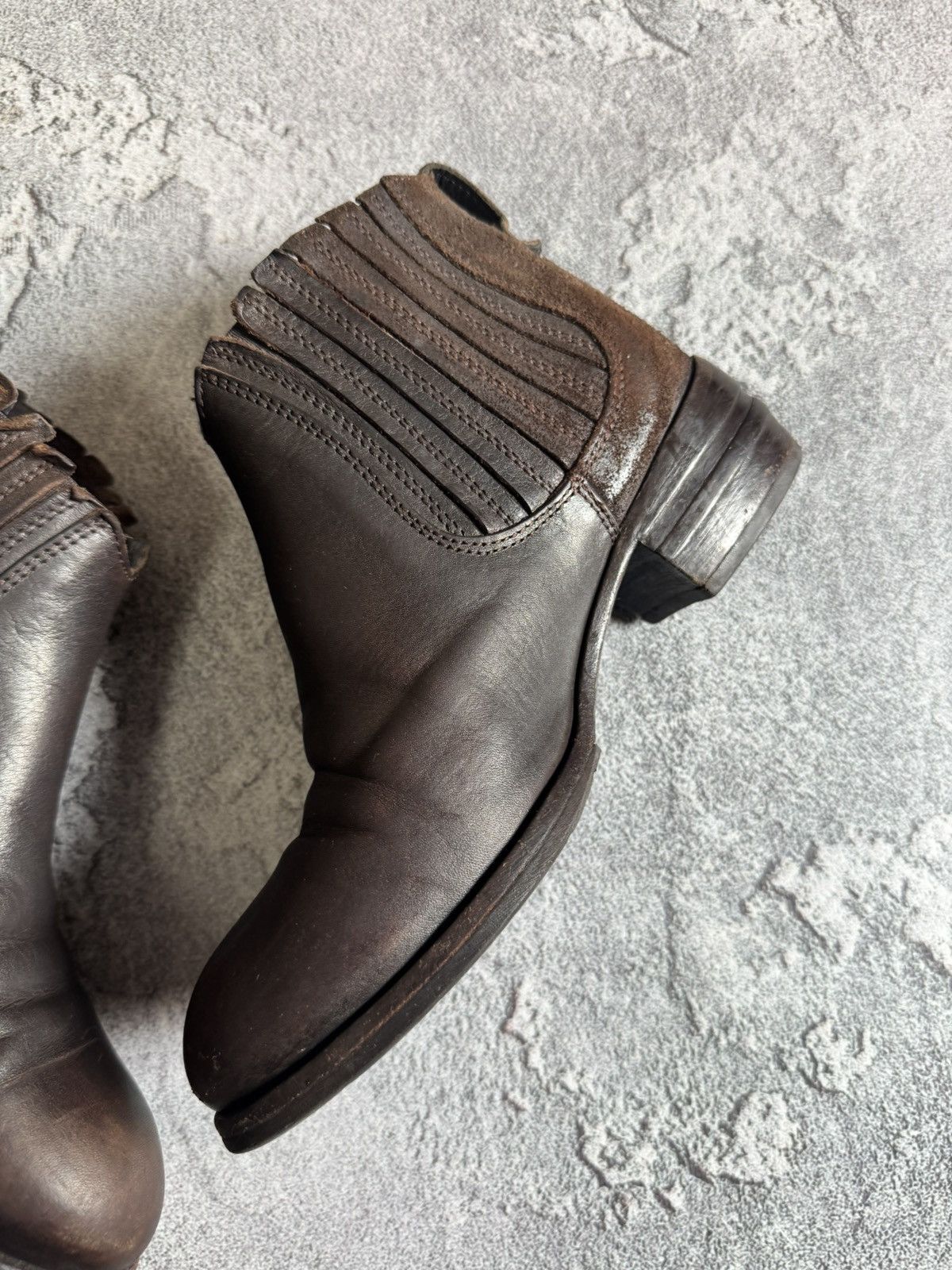 Designer × MoMA MOMA 37size leather brown shoes boots ankle cowboy biker Size US 7 / IT 37 - 11 Thumbnail