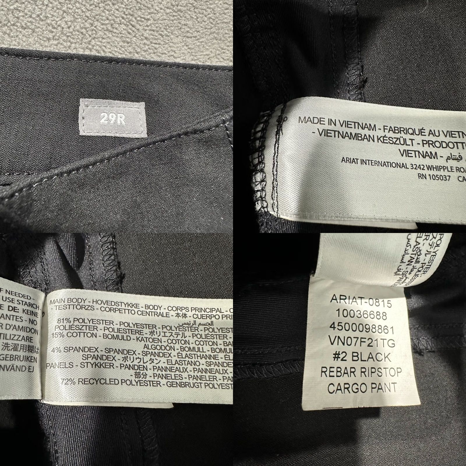 Ariat Ariat Pants Womens 29R Rebar Durastretch Ripstop Cargo Perfect Rise Straight EUC Size 29" - 8 Thumbnail
