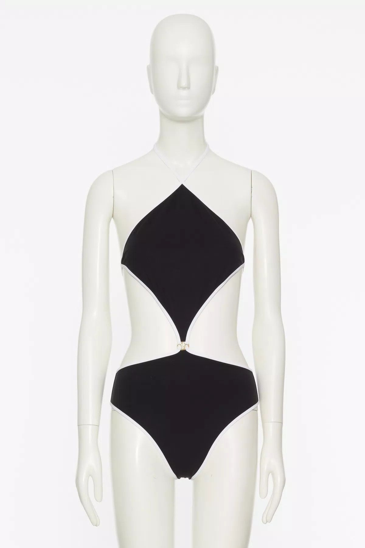 Valentino o1s1wg110426 Lycra Swimsuit in Nero Size XL / US 12-14 / IT 48-50 - 2 Thumbnail