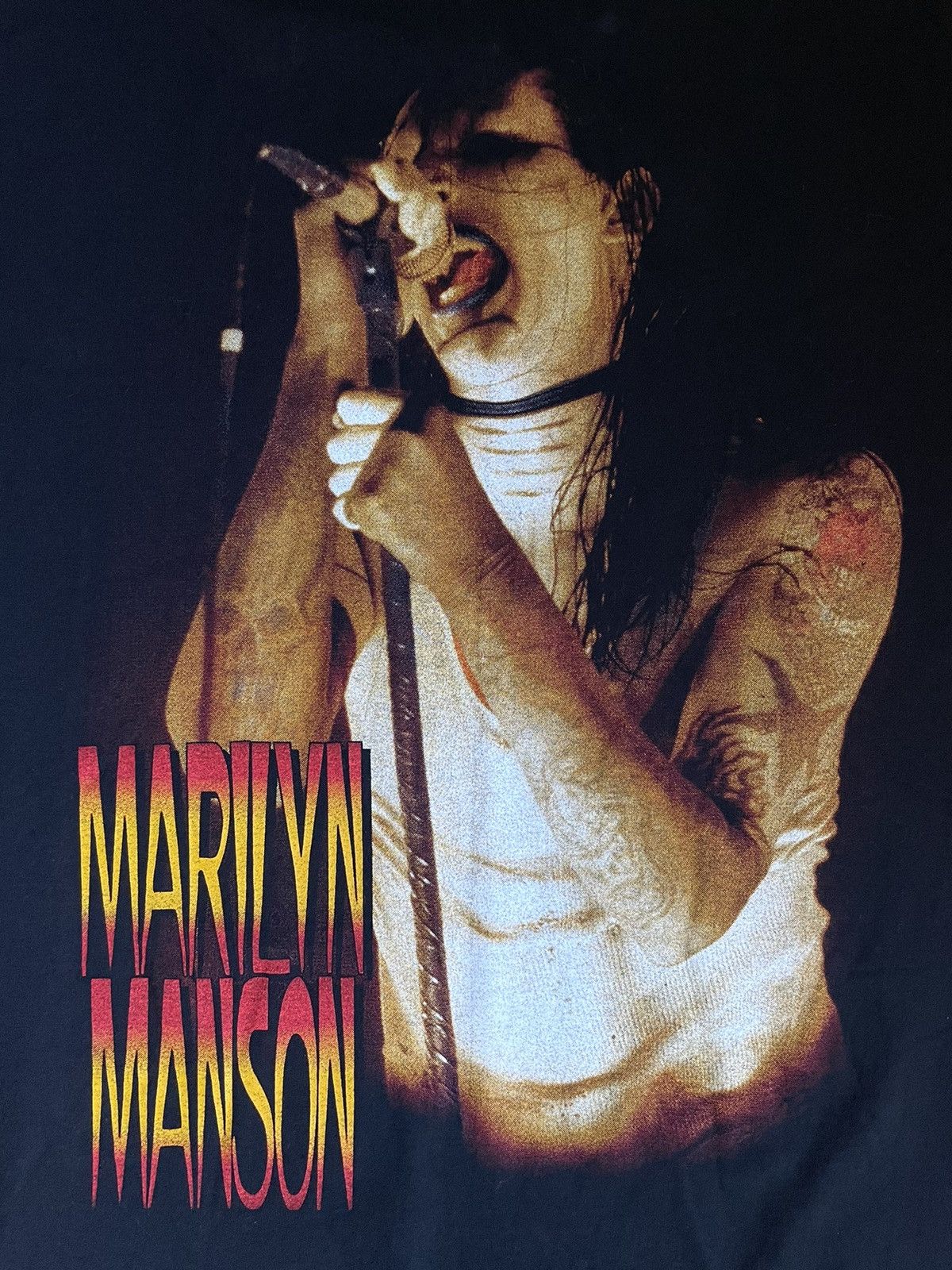 Band Tees Rare Vintage 90s Marilyn Manson Single Stitch Tee Rock Metal Size US XL / EU 56 / 4 - 7 Thumbnail