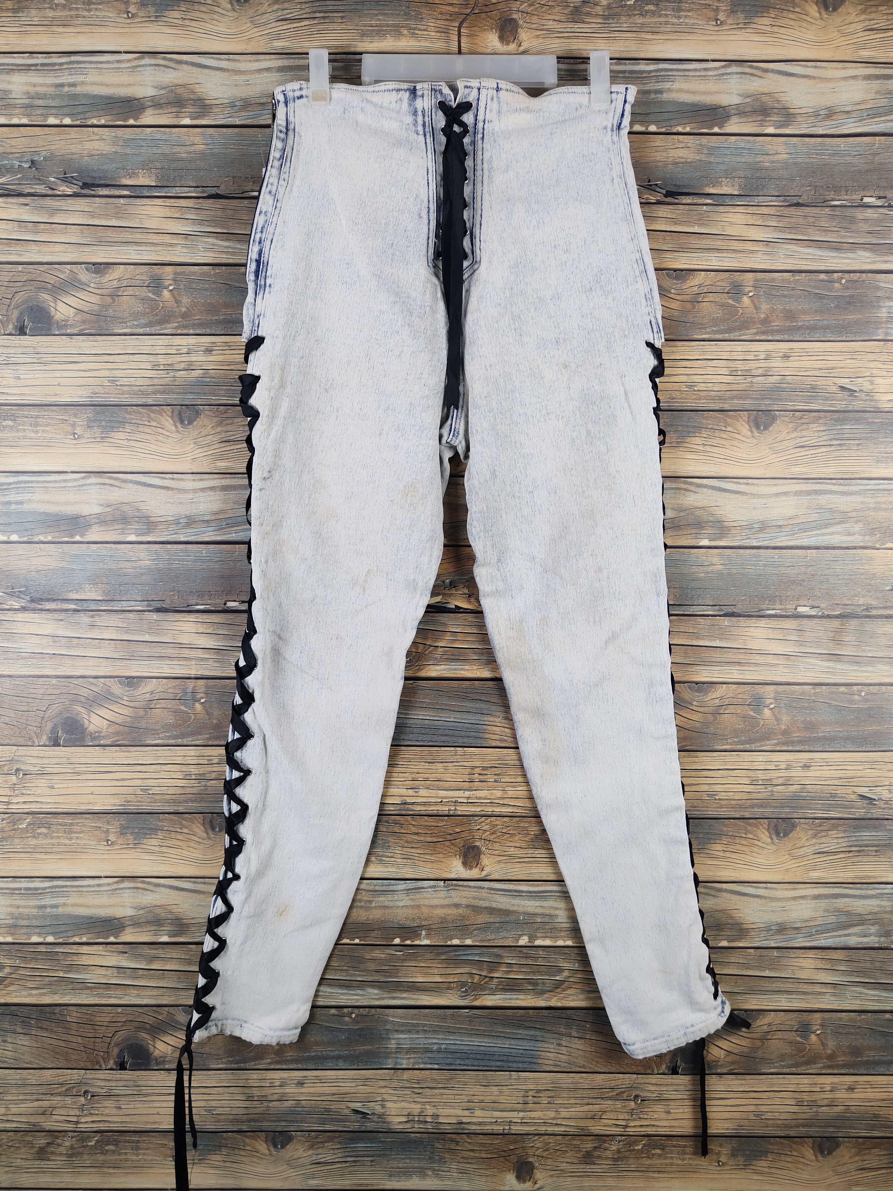 Japanese Brand DL I.o.u Blue Distressed Ripped Jeans #1110 Size 28" / US 6 / IT 42 - 1 Thumbnail