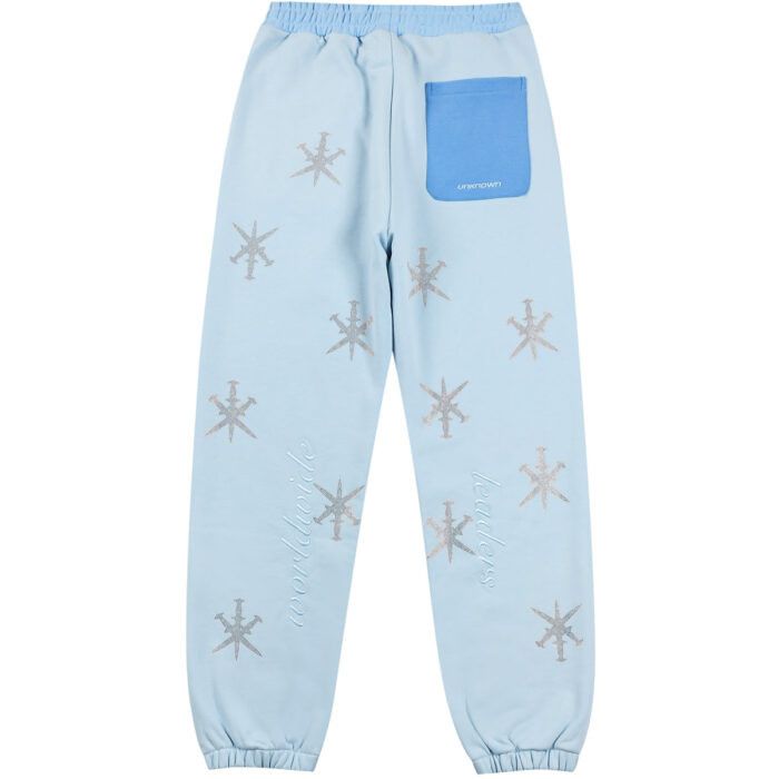 Unknown London o1mle1224 Rhinestone Sweatpant & Joggers in Blue Size US 34 / EU 50 - 2 Thumbnail