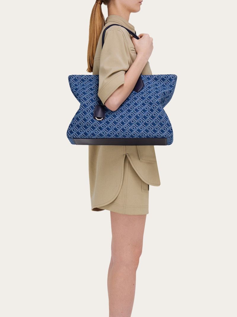 Salvatore Ferragamo o1s1rm0526 Size : OS / Tote Bag in Blue Size ONE SIZE - 5 Thumbnail