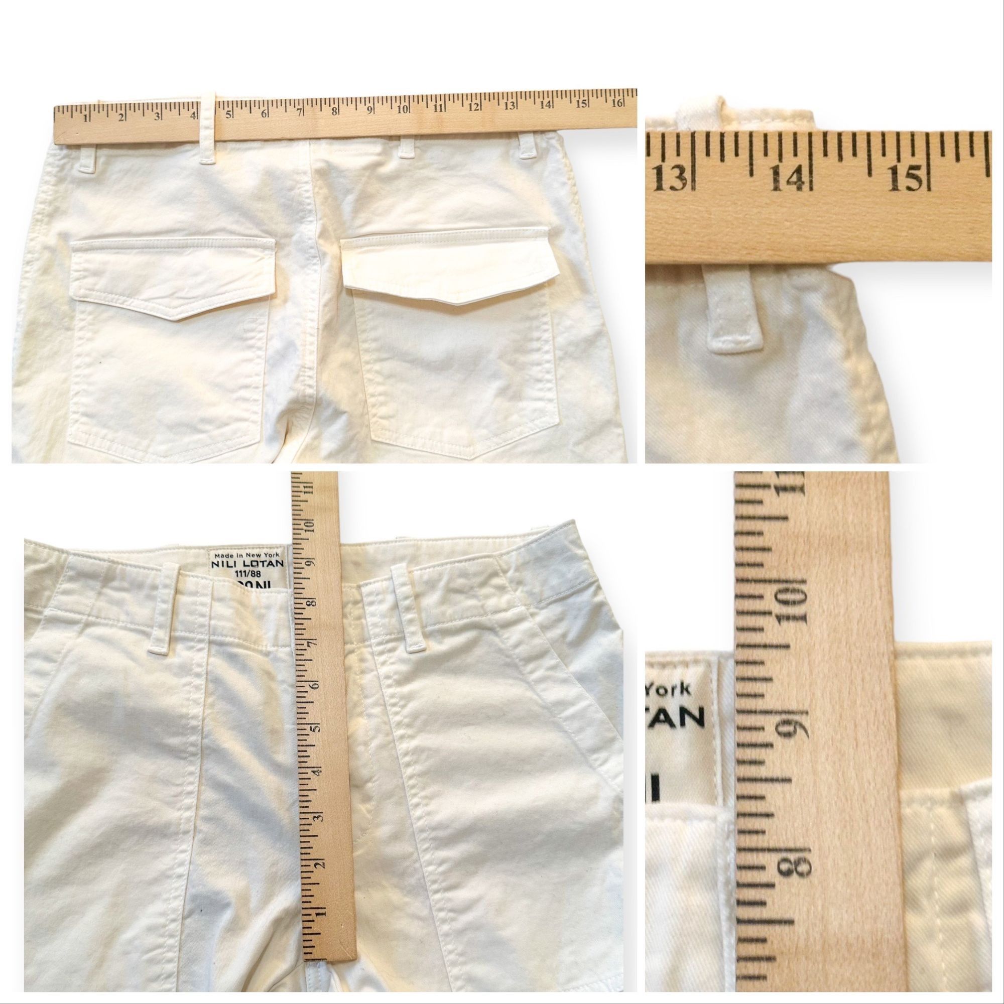 Nili Lotan Nili Lotan Cropped Military Pants, Eggshell, Size 0, Ankle Z Size 25" / US 0 / IT 36 - 12 Thumbnail