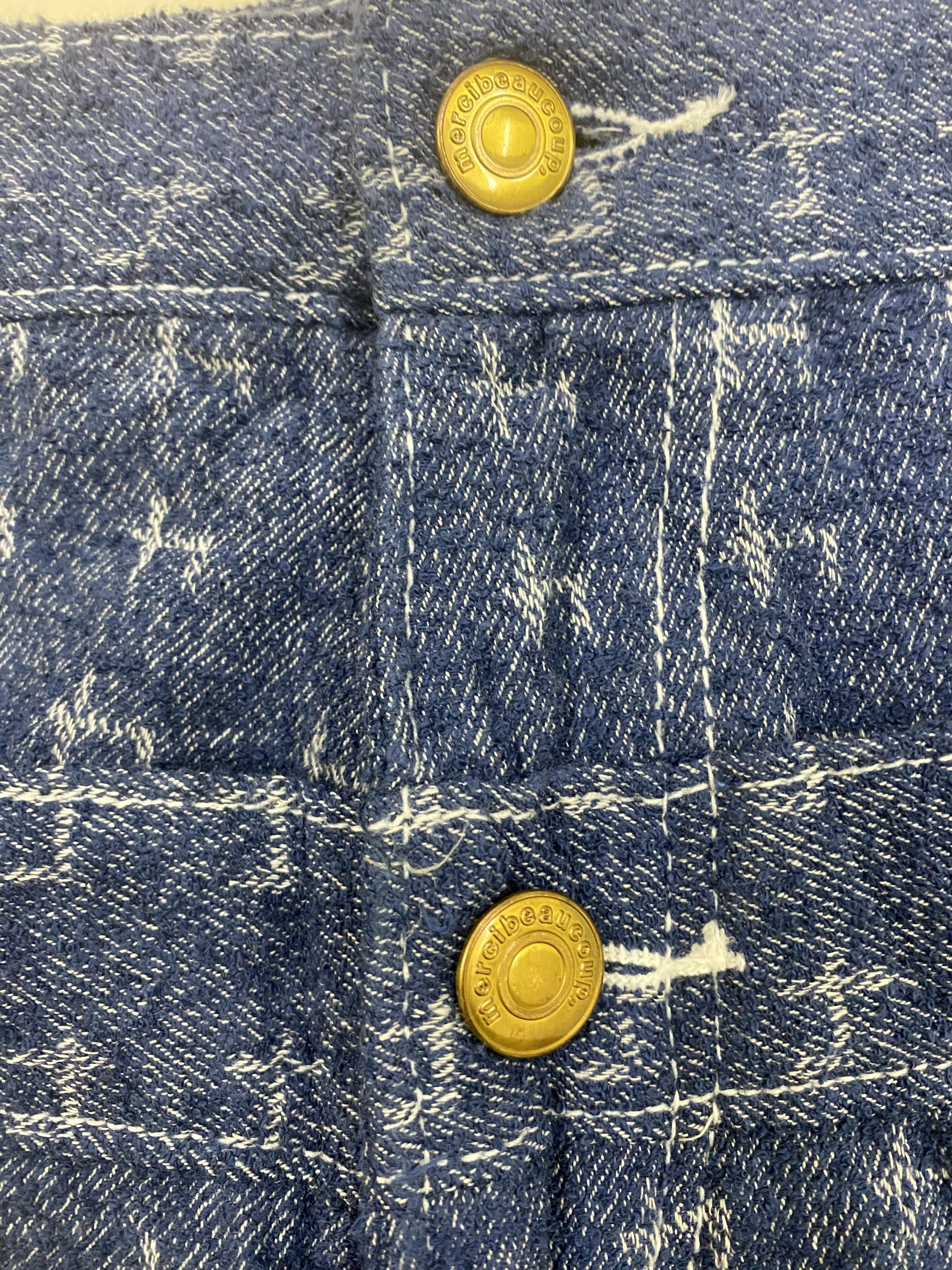 Issey Miyake Double Waist Issey Miyake Mercibeaucoup Cropped Tweed Pants Size US 33 - 5 Thumbnail
