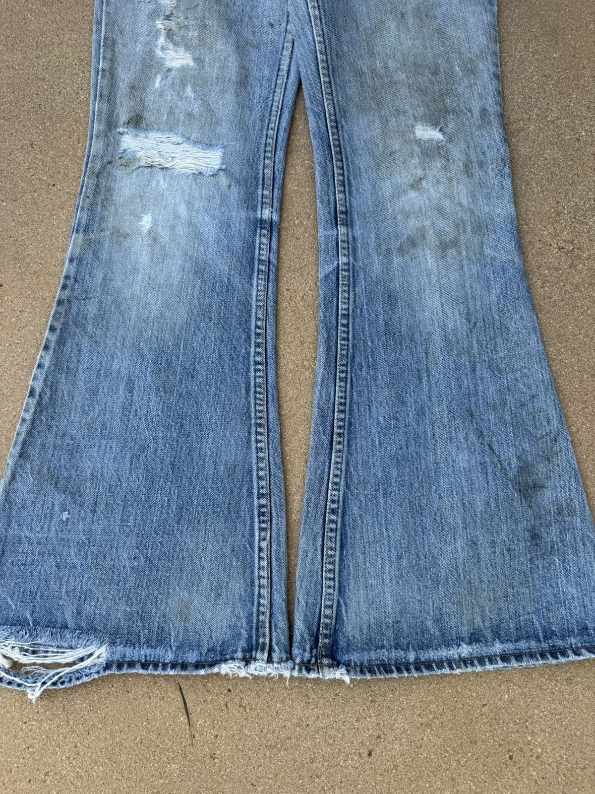 Levi's Vtg 70’s Levi’s 684 Orange Tab Bellbottom Denim Jeans 28x30 Size US 28 / EU 44 - 3 Thumbnail