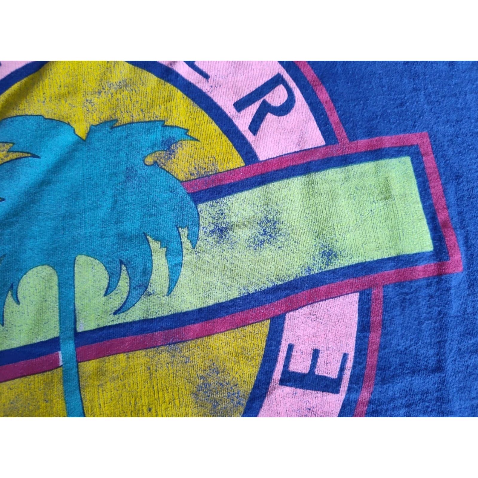 Fruit Of The Loom VINTAGE Fruit of the Loom Graphic Print Summer League Tank Top 80s Blue XL Mens Size US XL / EU 56 / 4 - 3 Thumbnail