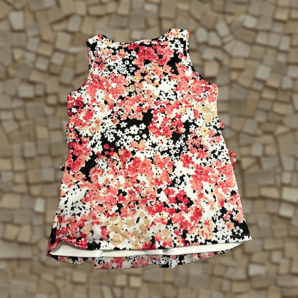 Pinko Roz & Ali Tank Top Women's M Black Pink White Floral Allover Print Tank Women's Size Medium Multicolor Floral Size M / US 6-8 / IT 42-44 - 1 Thumbnail