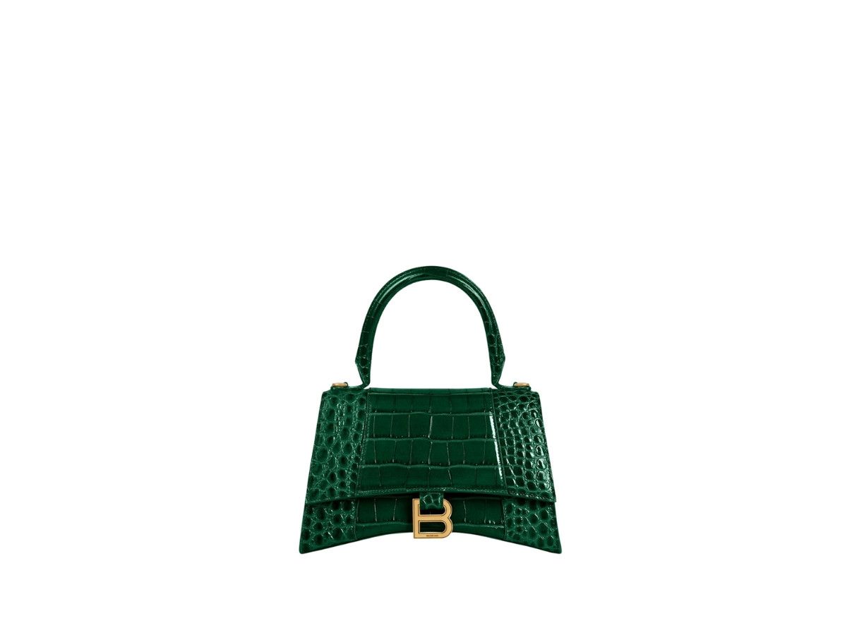 Balenciaga o1tr1nto0126 Size: OS / Hourglass Small Handbag in Green Size ONE SIZE - 1 Thumbnail