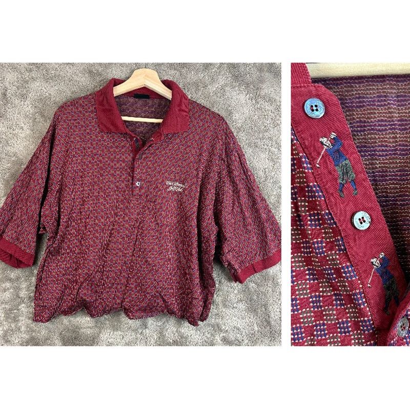 Bobby Jones Vintage Bobby Jones Polo Shirt XXL Cropped Altered Red Size XXL / US 16-18 / IT 52-54 - 1 Thumbnail