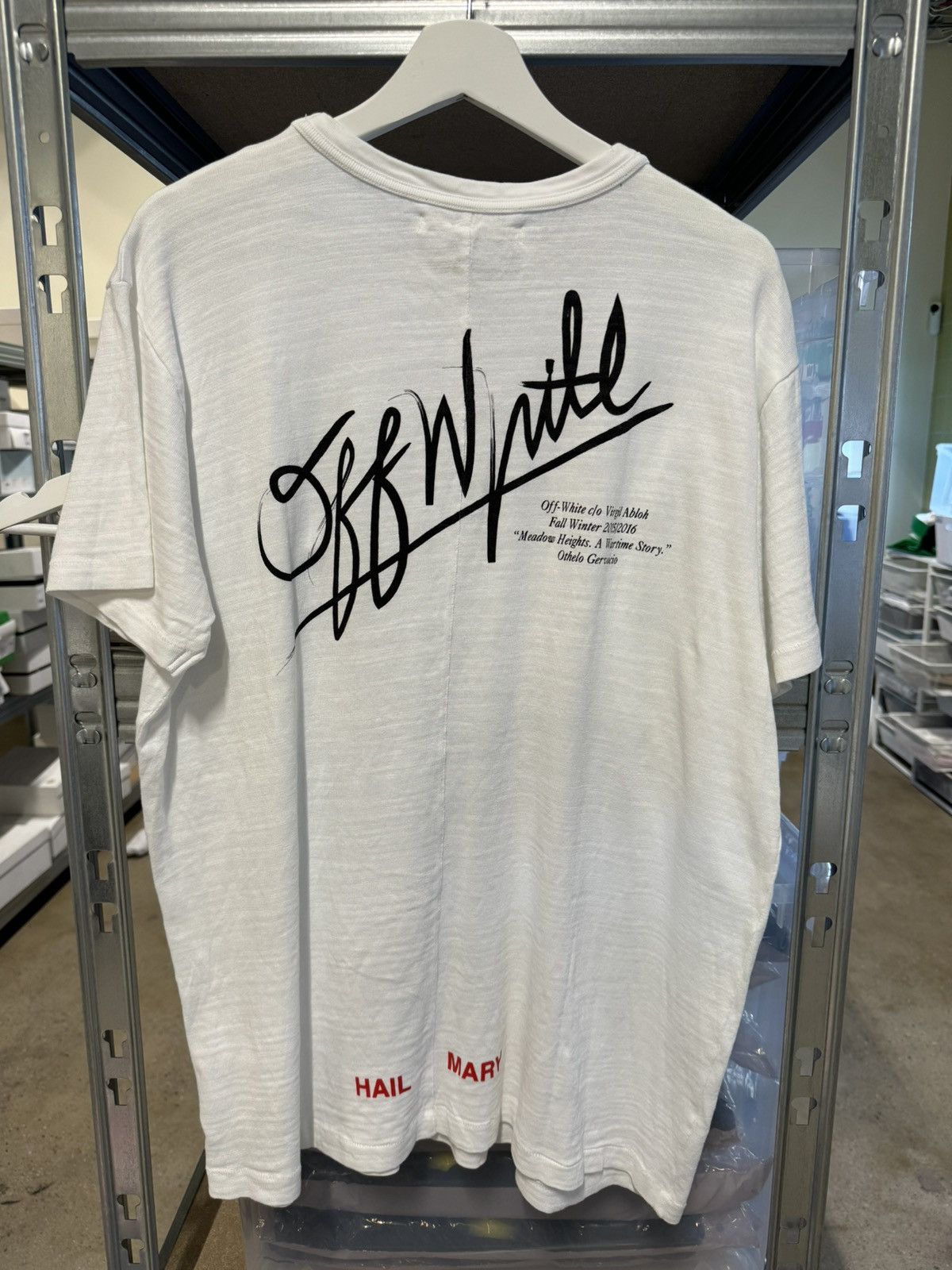 Off-White × Virgil Abloh Off-White X Othelo Hervacio FW15 RARE Hail Mary T-Shirt Size US M / EU 48-50 / 2 - 2 Thumbnail