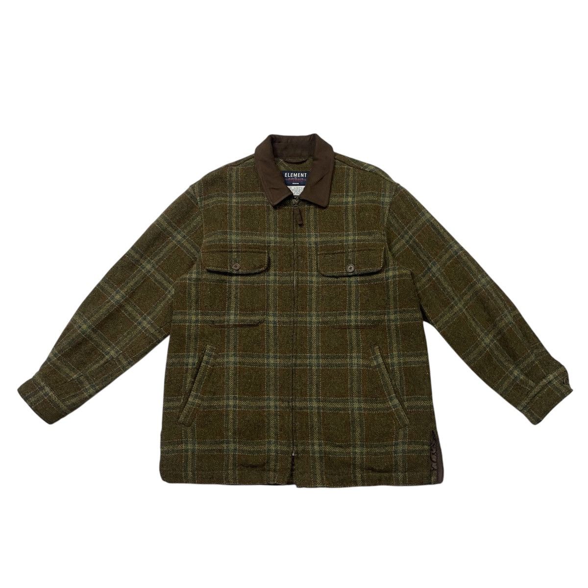 Flannel × Japanese Brand Element Of simple life flannel zipper jacket Size US M / EU 48-50 / 2 - 5 Thumbnail