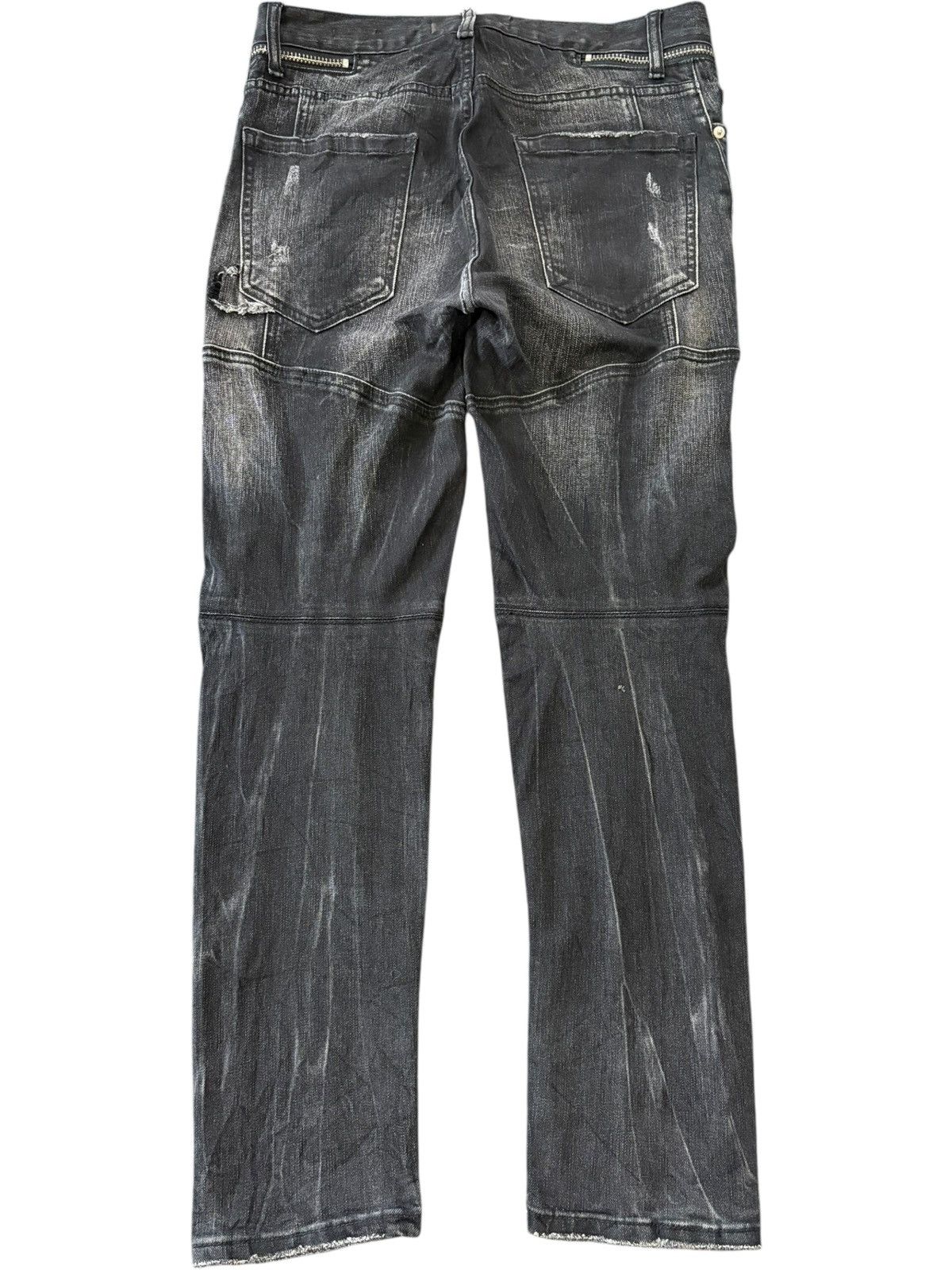Philipp Plein RARE Philipp Plein Illegal Fight Club Punk Distressed Jeans Size US 32 / EU 48 - 2 Thumbnail