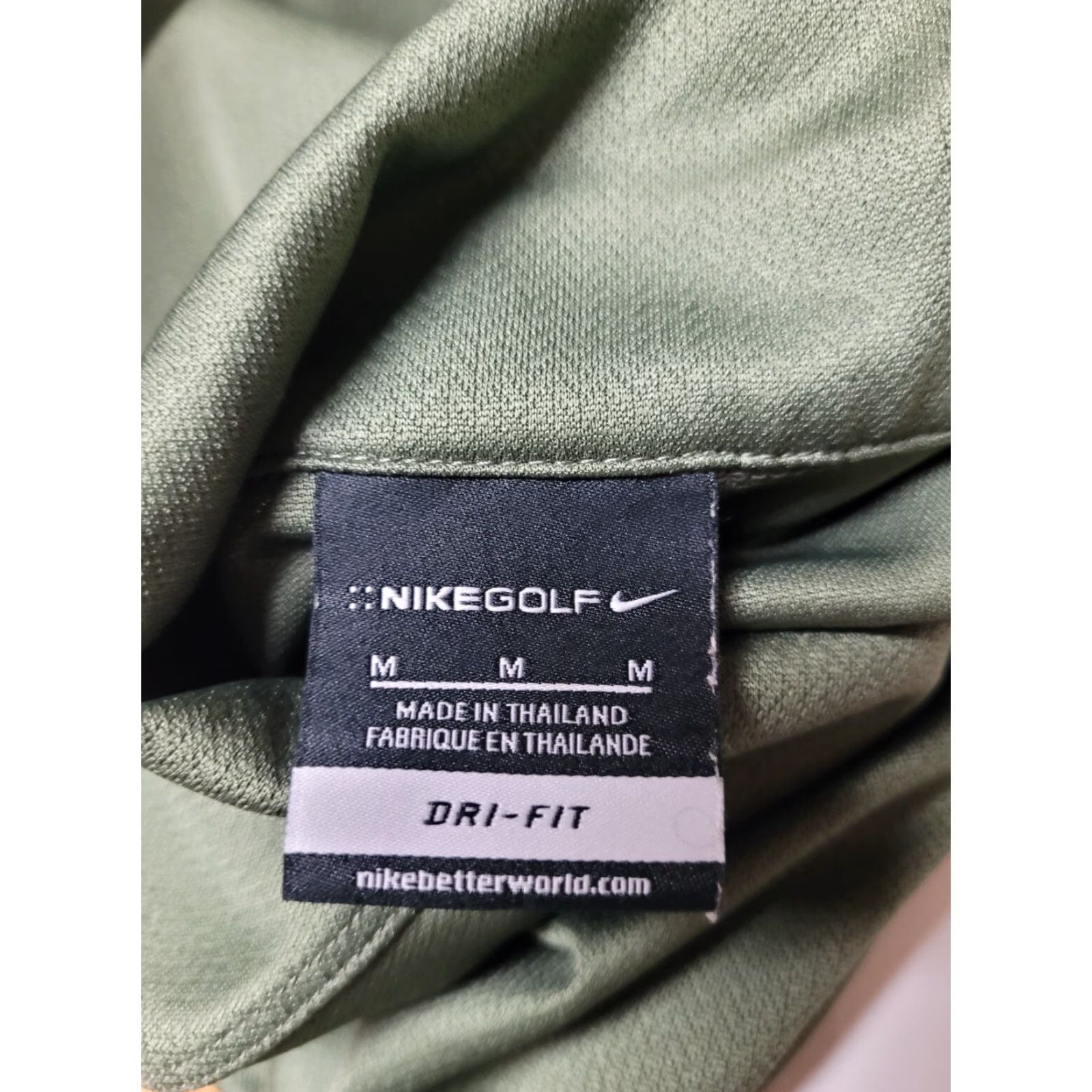 Nike NIKE Dri-FIT Polo Shirt Golf Nike Shirt Golf Dri-FIT 100% Polyester Medium Green Logo Embroidered VA-LAKELAND Golf Club Mens Polo Shirt Size US M / EU 48-50 / 2 - 4 Thumbnail