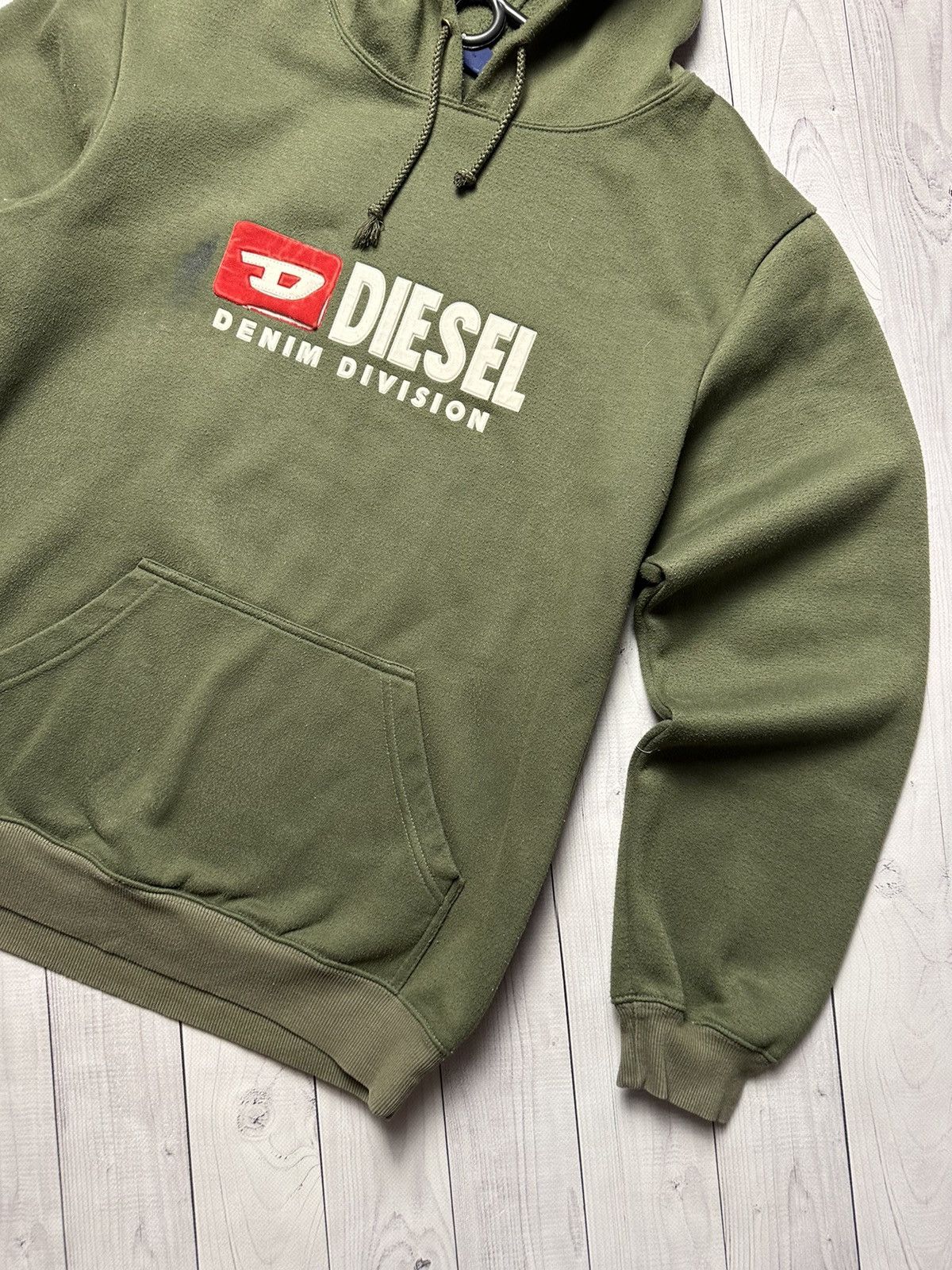 Diesel × Vintage Vintage Diesel hoodie khaki size L box logo Size US L / EU 52-54 / 3 - 3 Thumbnail