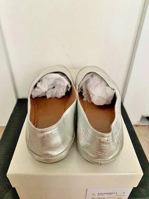 Maison Margiela Maison Martin Margiela Silver Laminated Leather Loafers Size US 7 / EU 40 - 4 Thumbnail