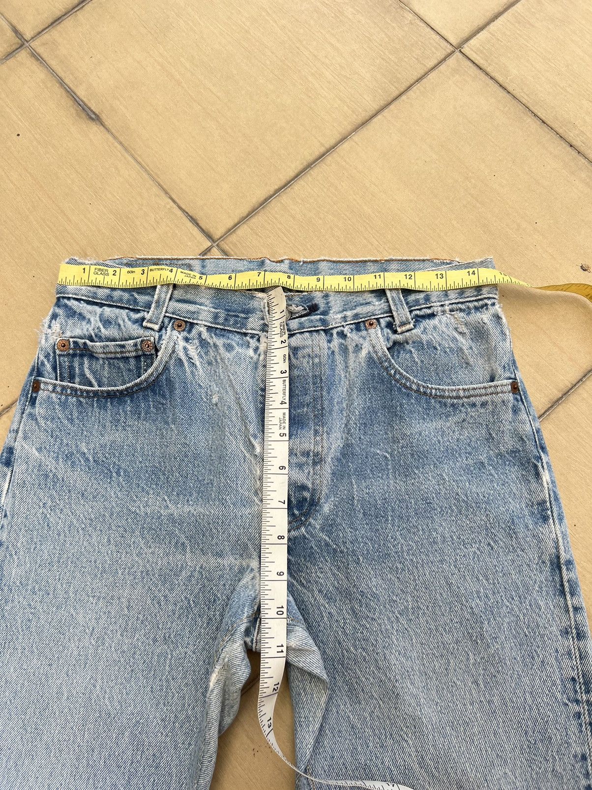 Levi's Vintage 80s Levi’s 701 Distressed Fade Denim Buttonfly Jeans Size US 29 - 3 Thumbnail