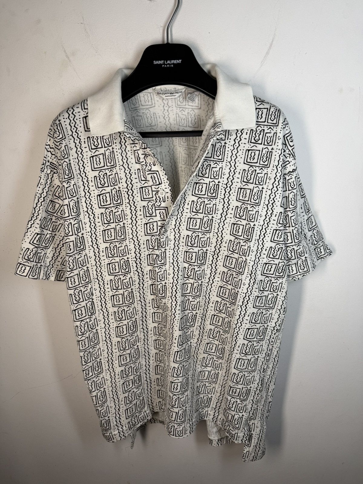 Yves Saint Laurent 90s YSL Polo Super Soft Button Up T-Shirt Vintage Shirt y2k Size US L / EU 52-54 / 3 - 9 Thumbnail