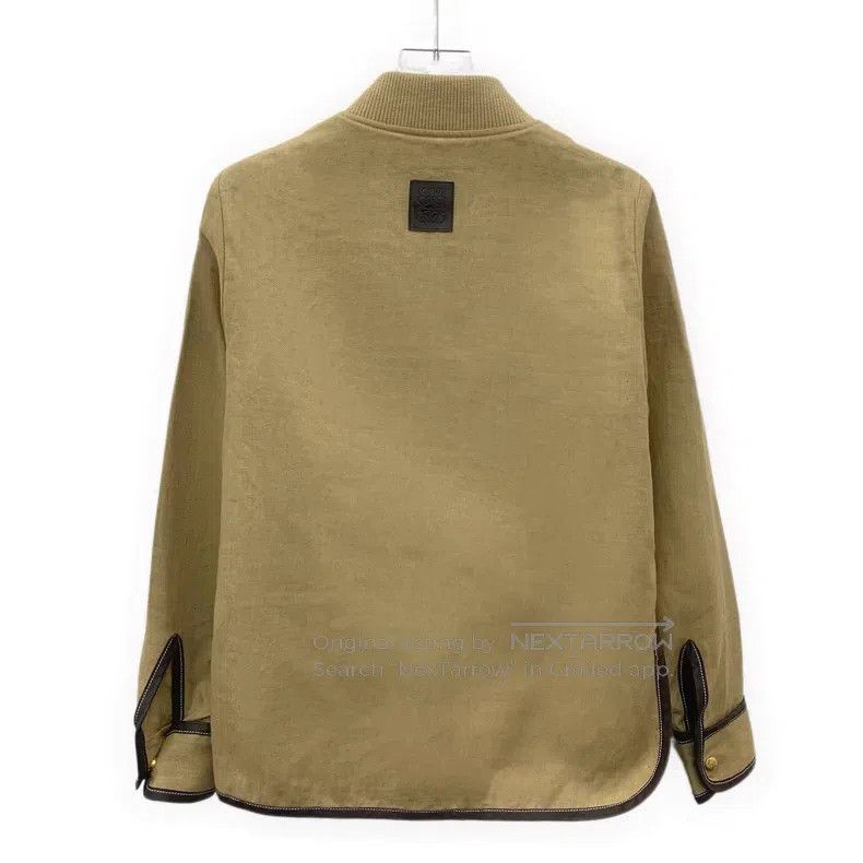 Loewe Loewe Brown Cotton Linen Stand Collar Zip Long Sleeve Jack Size XXS / US 00 / IT 34 - 2 Thumbnail