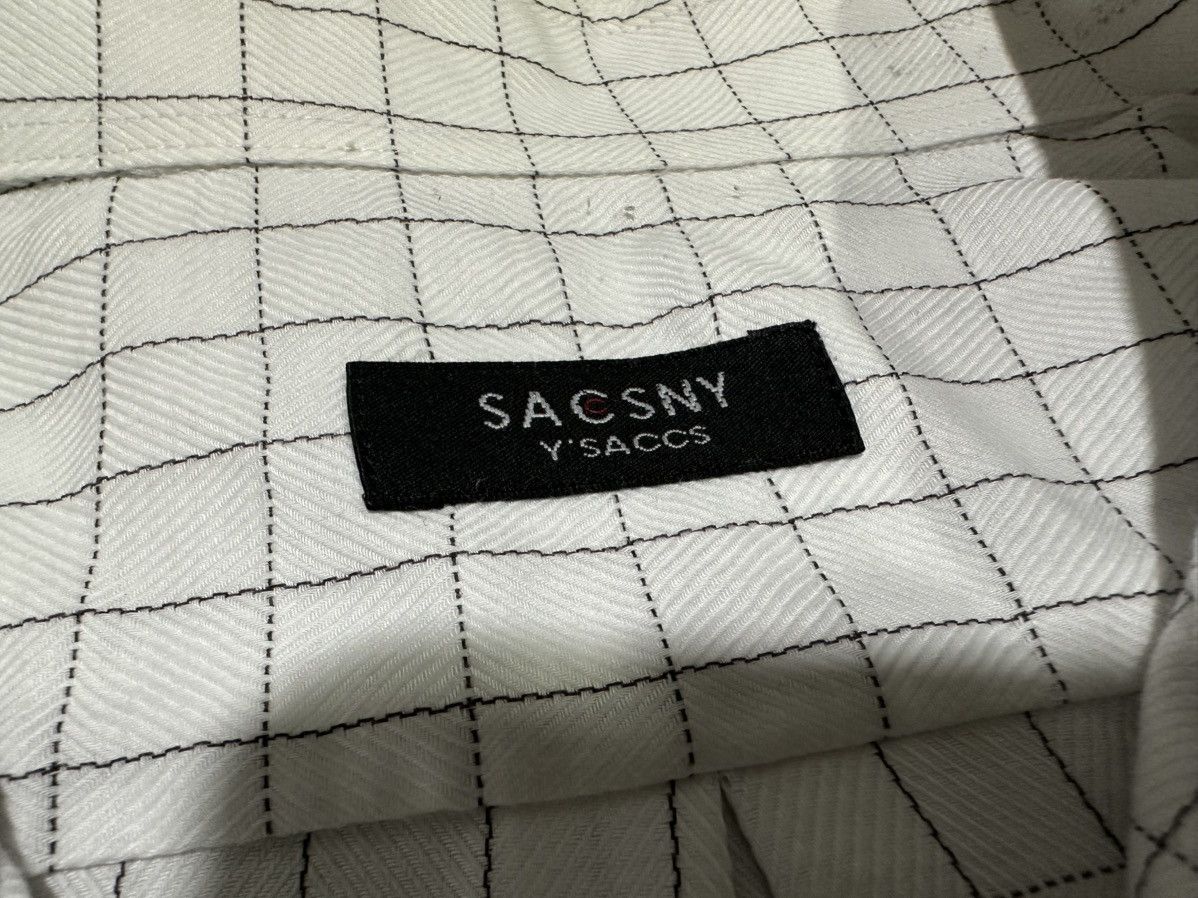 Yohji Yamamoto 🔥Vintage Sacsny Y’Saccs By Yohji Yamamoto Grid Shirt Ss Size US XL / EU 56 / 4 - 3 Thumbnail