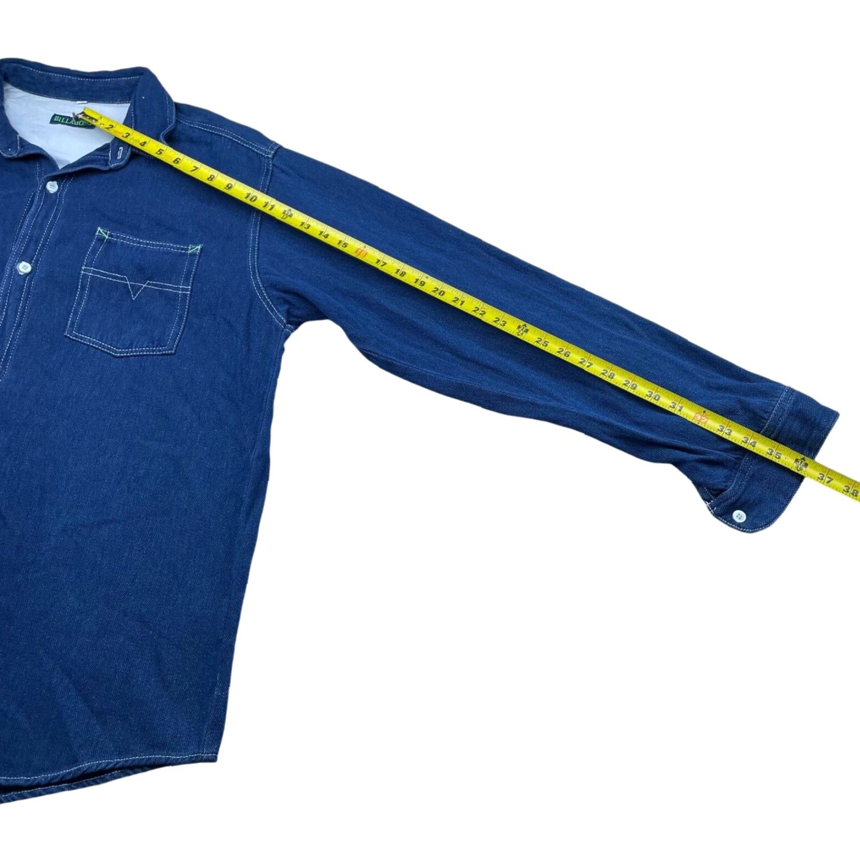 Billabong VINTAGE Billabong Shirt Denim Button-Up L Blue Mens Large Chest Pockets Surfer/Skater Long Sleeve Cotton Regular Brand Billabong Ships 90s Size US L / EU 52-54 / 3 - 5 Thumbnail