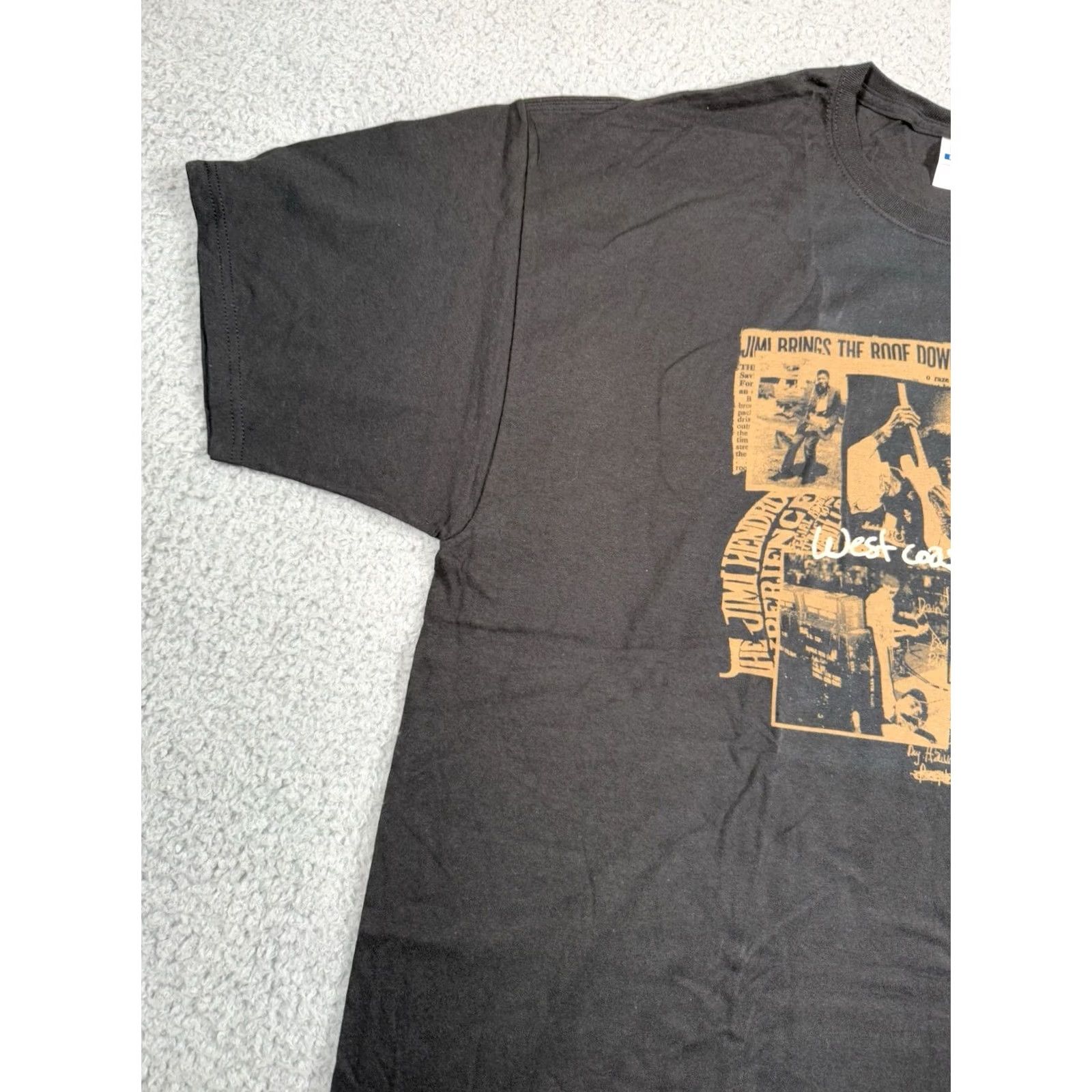 Vintage Jimi Hendrix T Shirt Mens 2XL Black West Coast Seattle Boy 2010 Tribute Tour Size US XXL / EU 58 / 5 - 5 Thumbnail