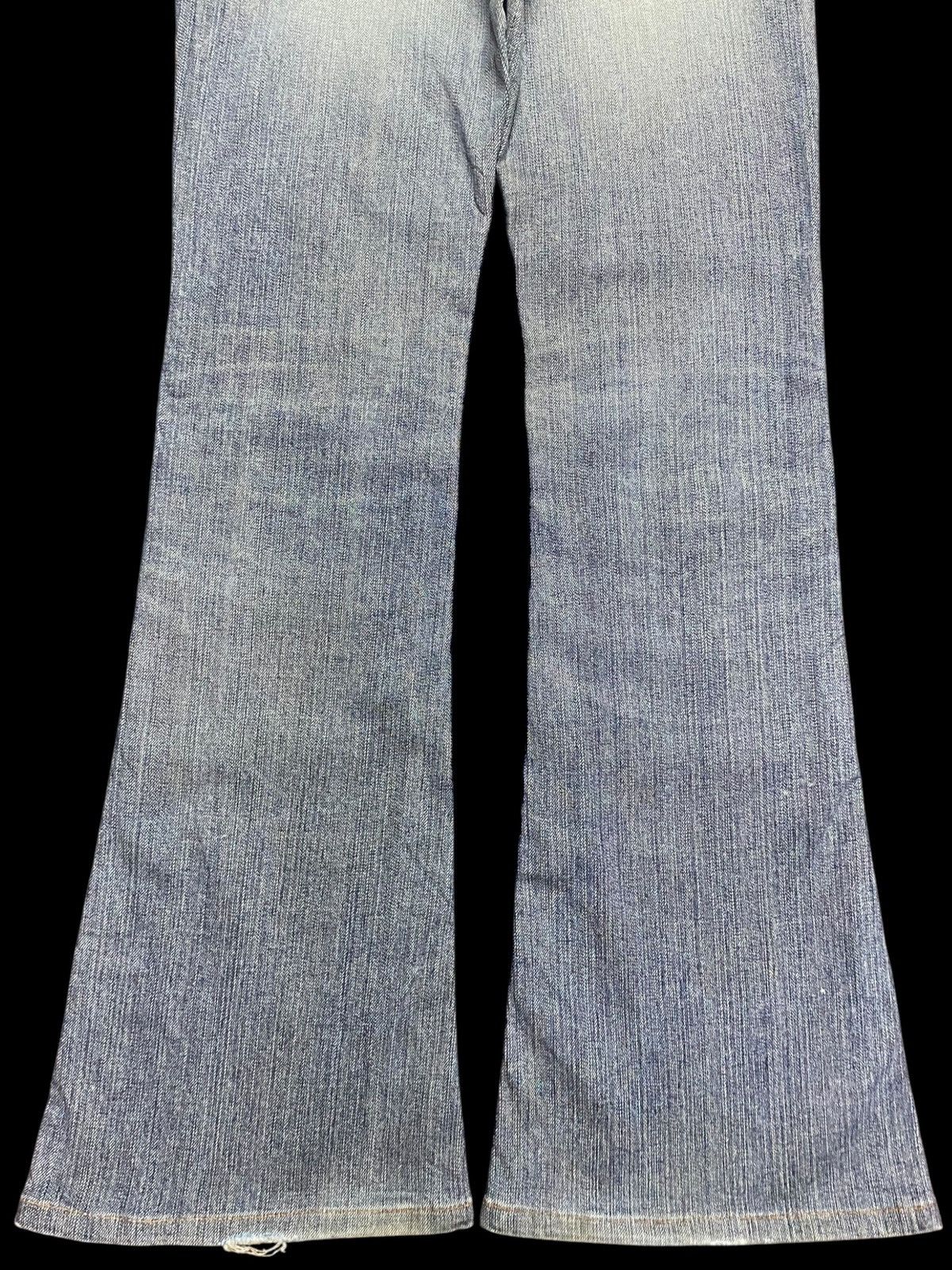 Japanese Brand Blue flared jeans with a vintage vibe #y2kfashion Size 29" - 6 Thumbnail