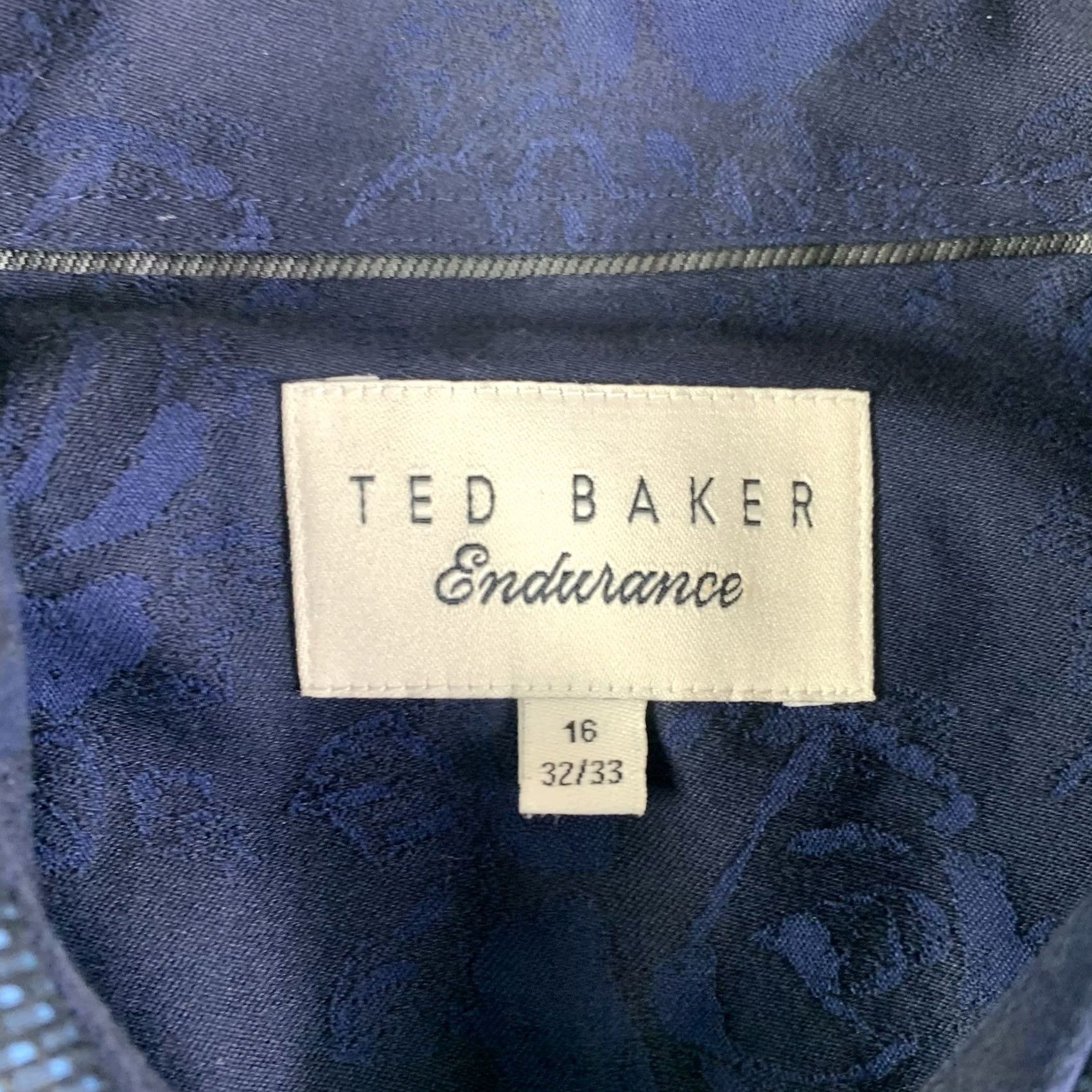 Ted Baker Ted Baker Endurance Shirt Mens 16 Blue Spread collar Long sleeve Size US L / EU 52-54 / 3 - 2 Thumbnail