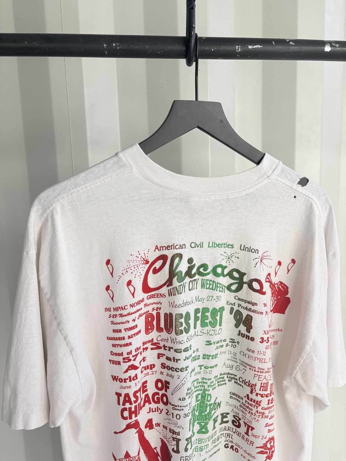 Vintage Thrashed Weed Pot Prohibition Faded Distressed Shirt GRUNGE Size US XL / EU 56 / 4 - 5 Thumbnail