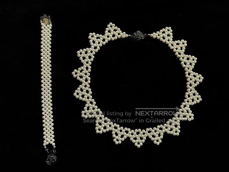 Kenzo Kenzo Pearl Rose Necklace Bracelet Set. Size ONE SIZE - 5 Thumbnail