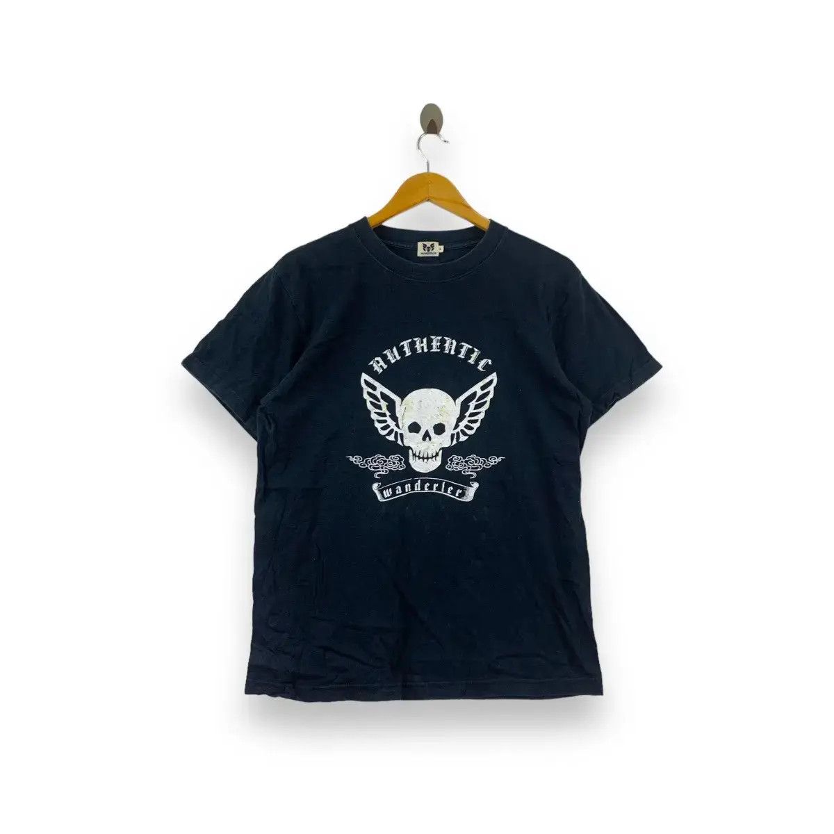 Vintage Vintage WANDERLER JAPAN Skull Bones Punk Rebel Tee Shirt Size US L / EU 52-54 / 3 - 1 Thumbnail