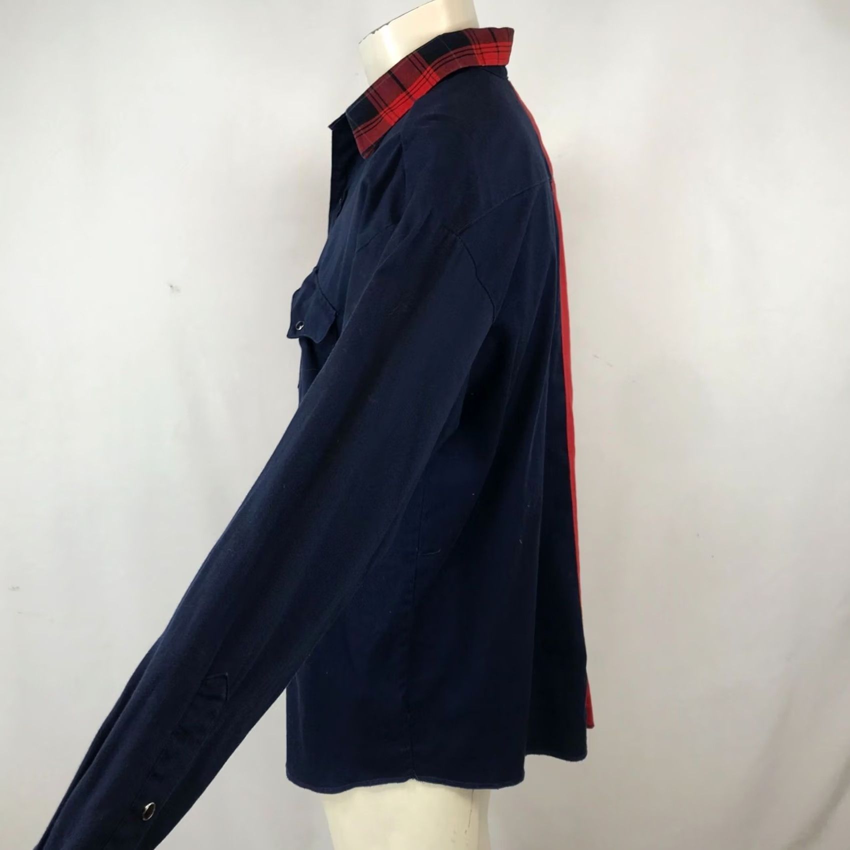 Vintage PANHANDLE SLIM RED/NAVY Snap Collared Shirt Mens L Western Long Sleeve Size US L / EU 52-54 / 3 - 4 Thumbnail