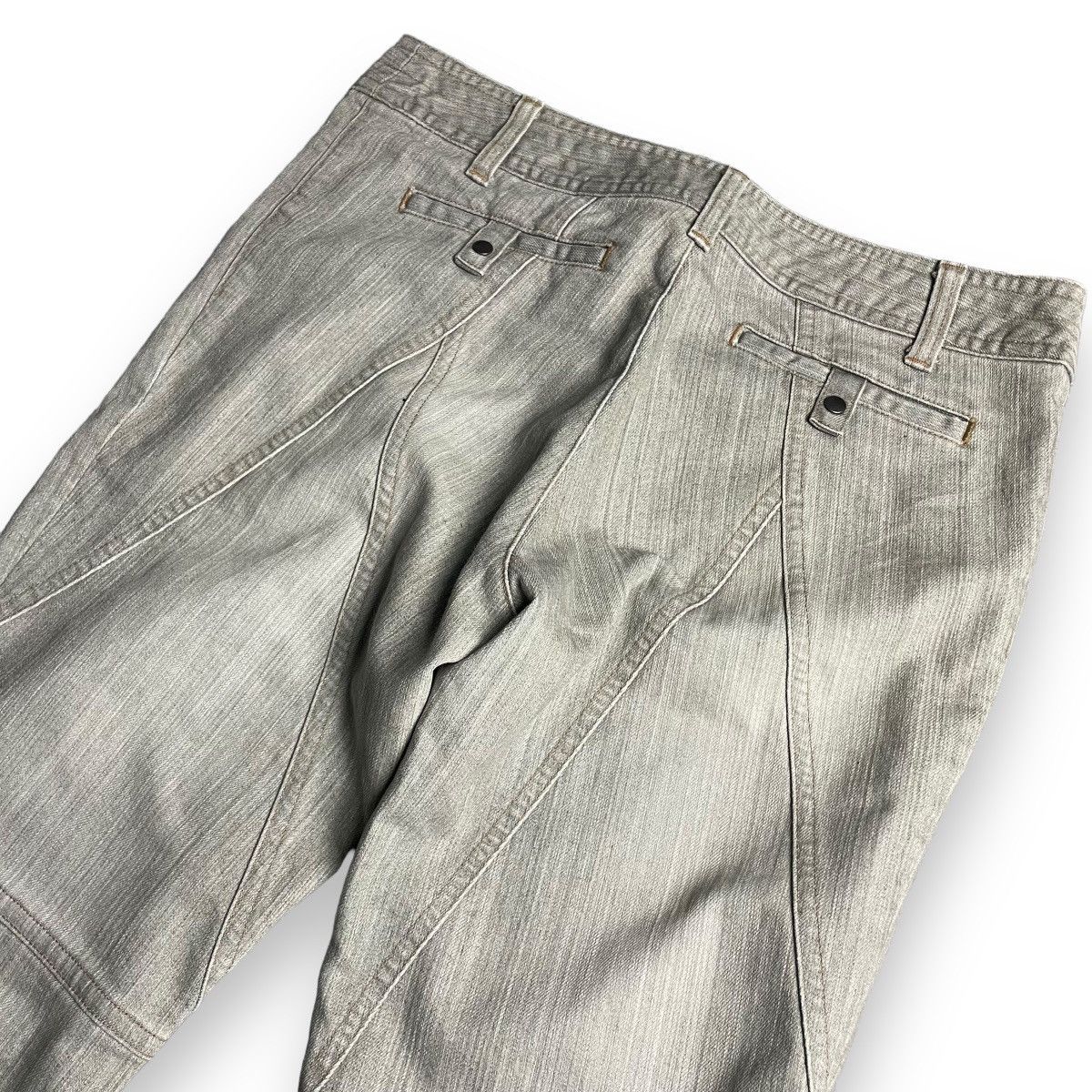 If Six Was Nine × Le Grande Bleu (L.G.B.) × Michel Klein 🇯🇵 Y2K MICHEL KLEIN MULTIZIPPER DENIM PANTS Size US 34 / EU 50 - 8 Thumbnail