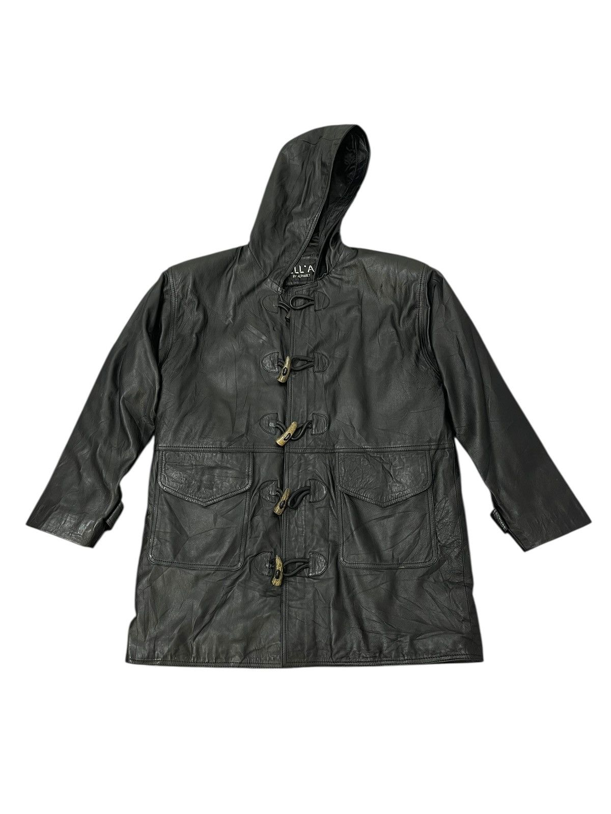 Vintage Hoodie Leather Jacket Vtg 90s Ell A Sheepskin 7🟩1 Size US L / EU 52-54 / 3 - 5 Thumbnail