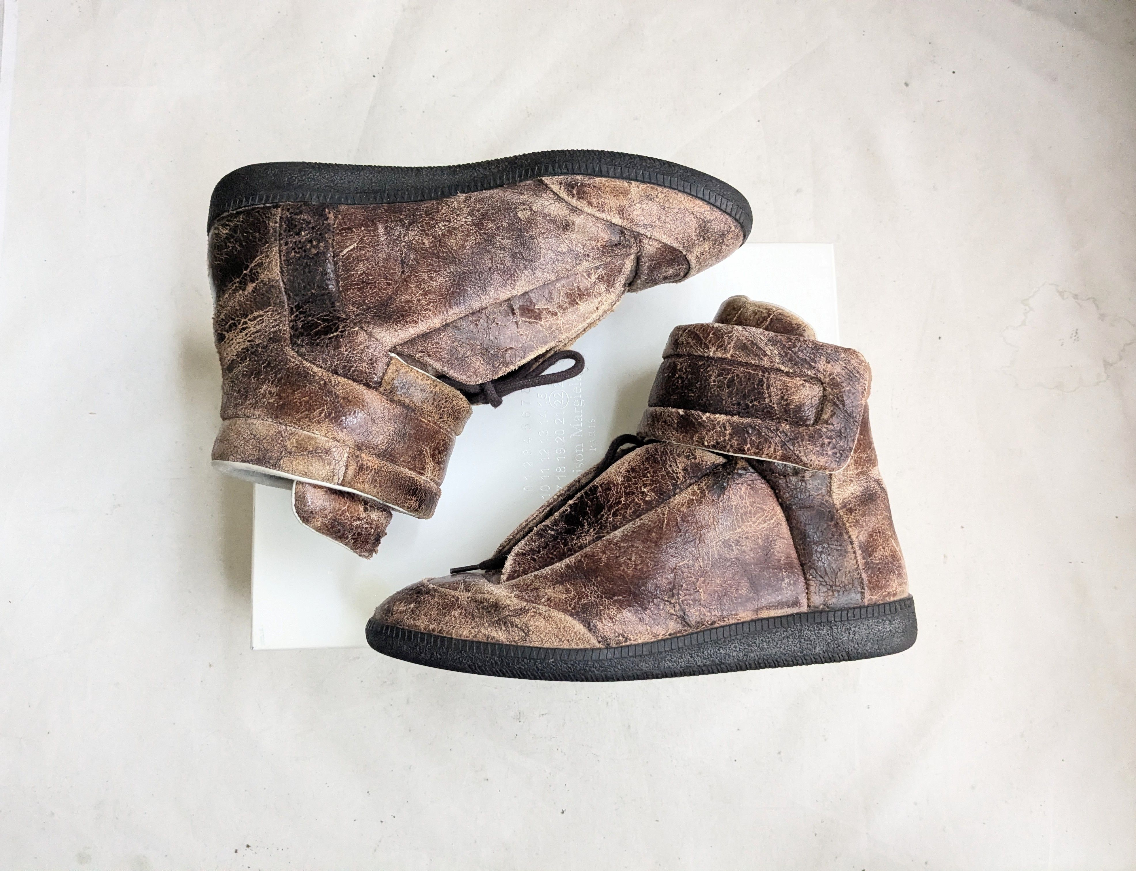 Maison Margiela Future Brown 9 42 High Tops Leather