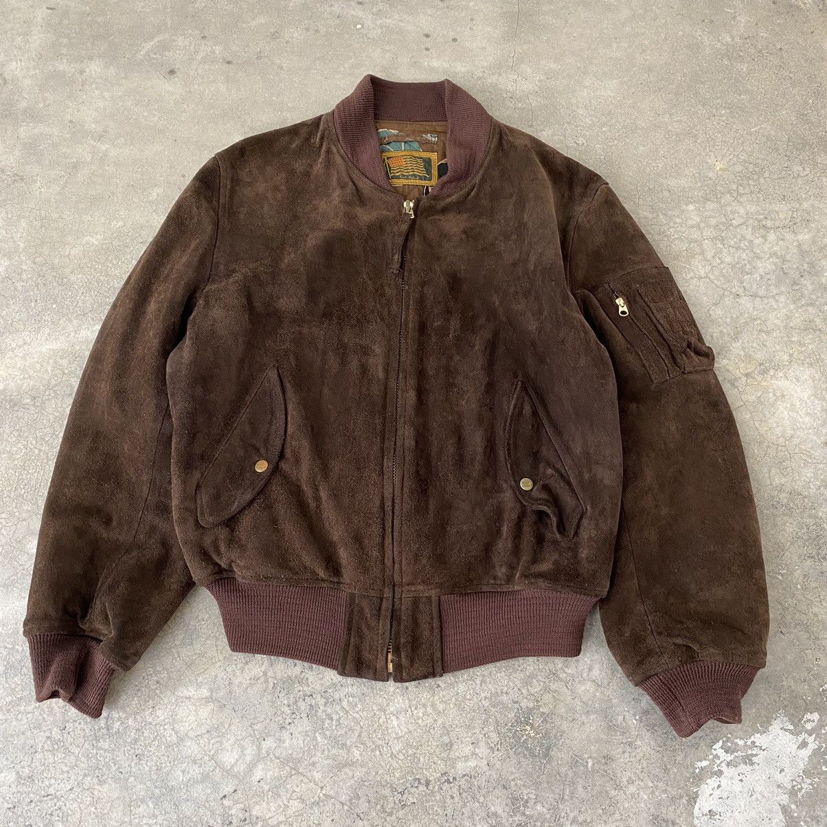 Karl Helmut × Vintage VTG Karl Helmut Cowhide Hand Painted Leather Bomber Jacket Size US M / EU 48-50 / 2 - 6 Thumbnail