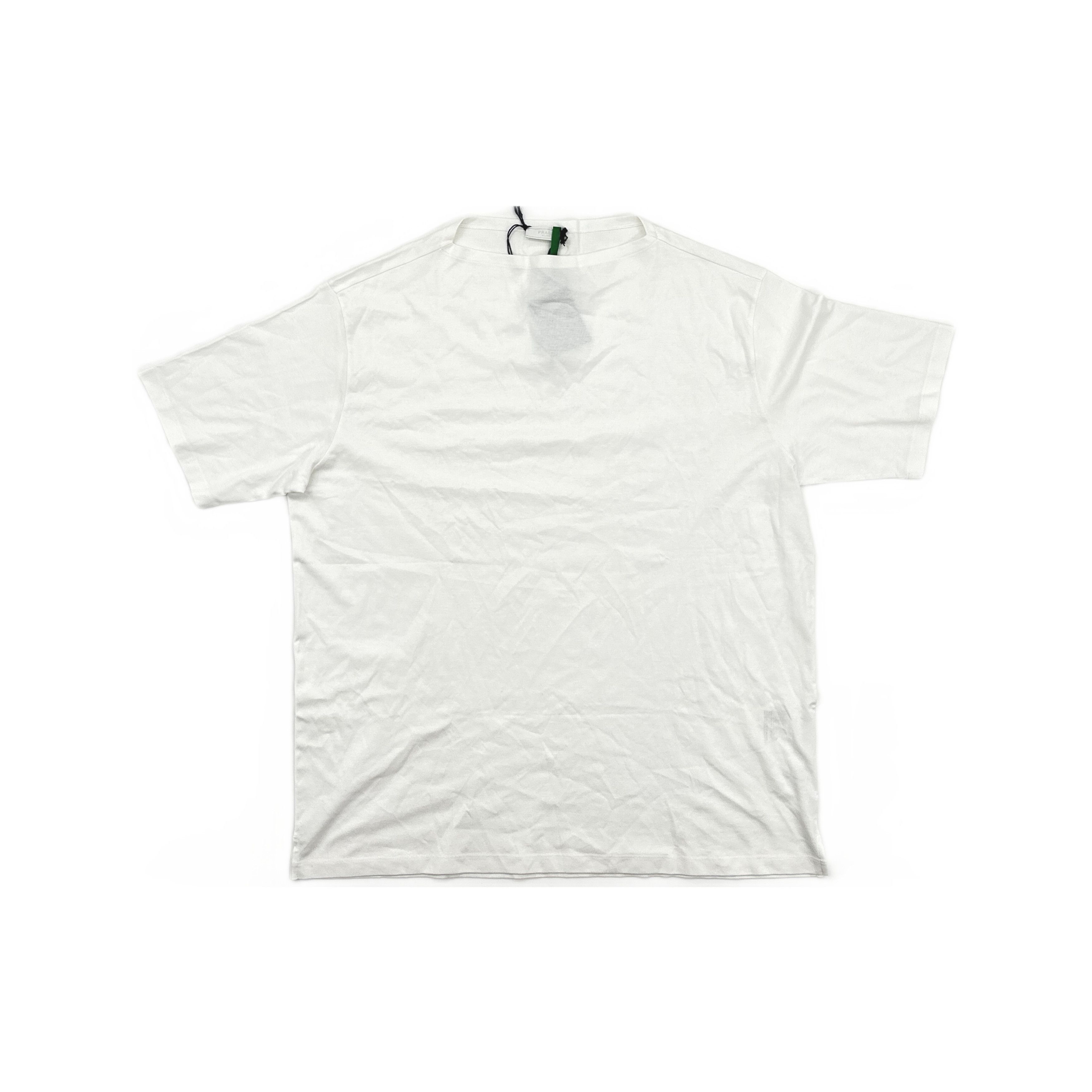 Prada Prada Triangle Logo T-Shirt White Size M Size US M / EU 48-50 / 2 - 1 Thumbnail