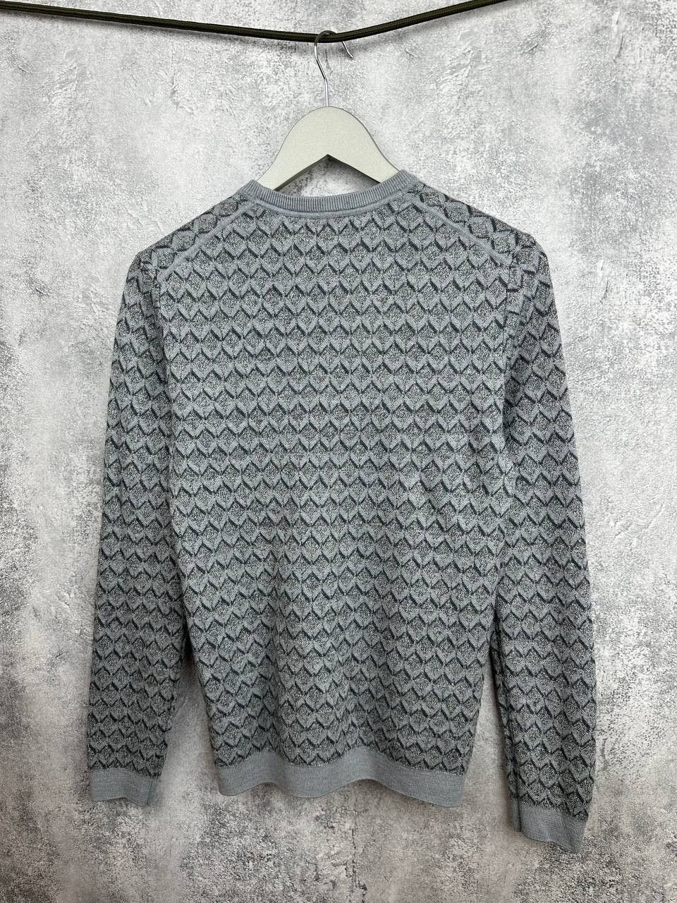 Ted Baker Ted Baker London Geometric Knit Wool Blend Crewneck Sweater Size US M / EU 48-50 / 2 - 2 Thumbnail