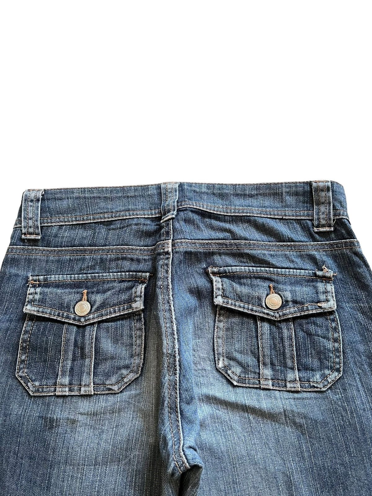 Japanese Brand Vintage Japanese Brand Blue Wash Bush Pant Flare Jeans Size 29" - 8 Thumbnail