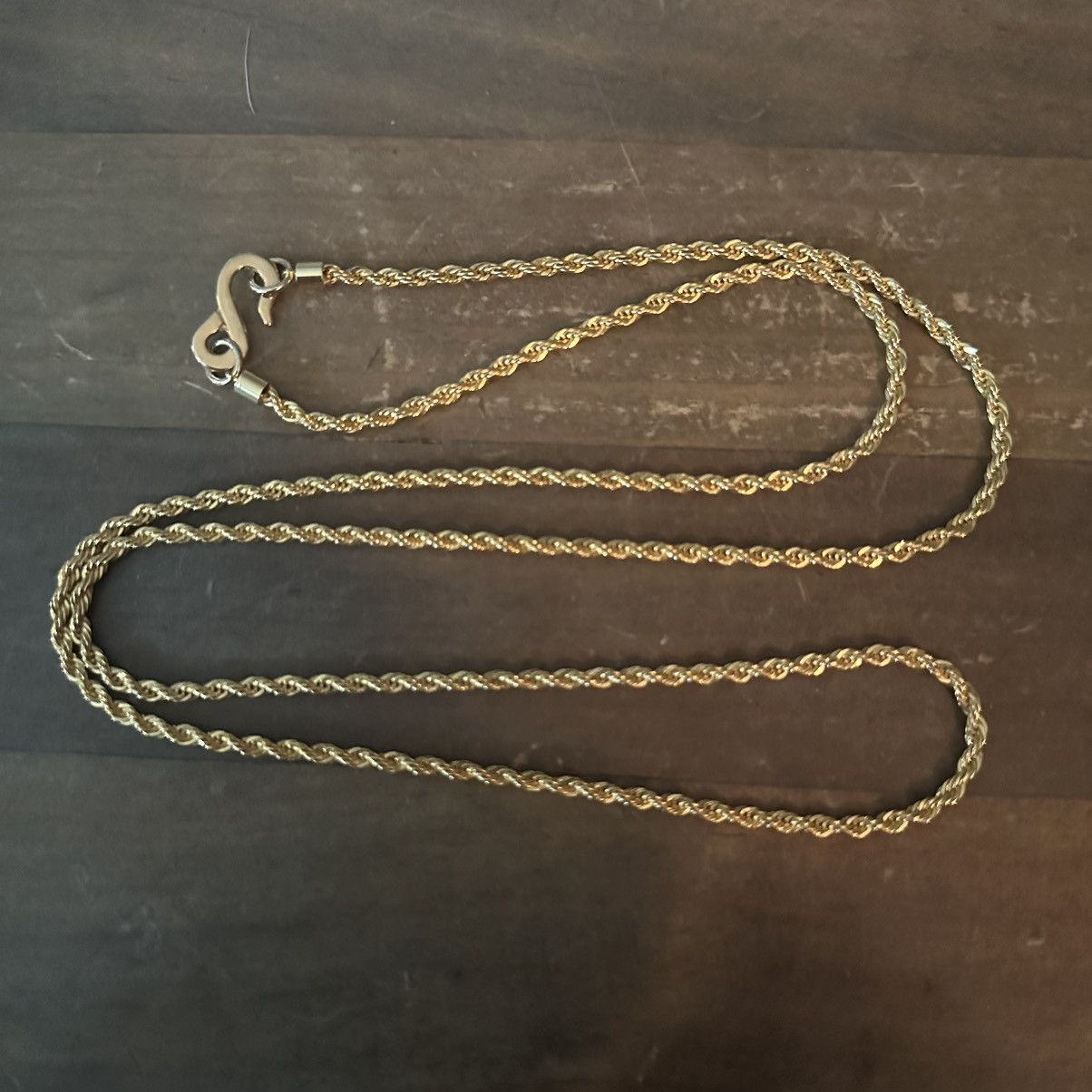 Vintage Vintage long gold tone rope chain necklace Size ONE SIZE - 3 Thumbnail