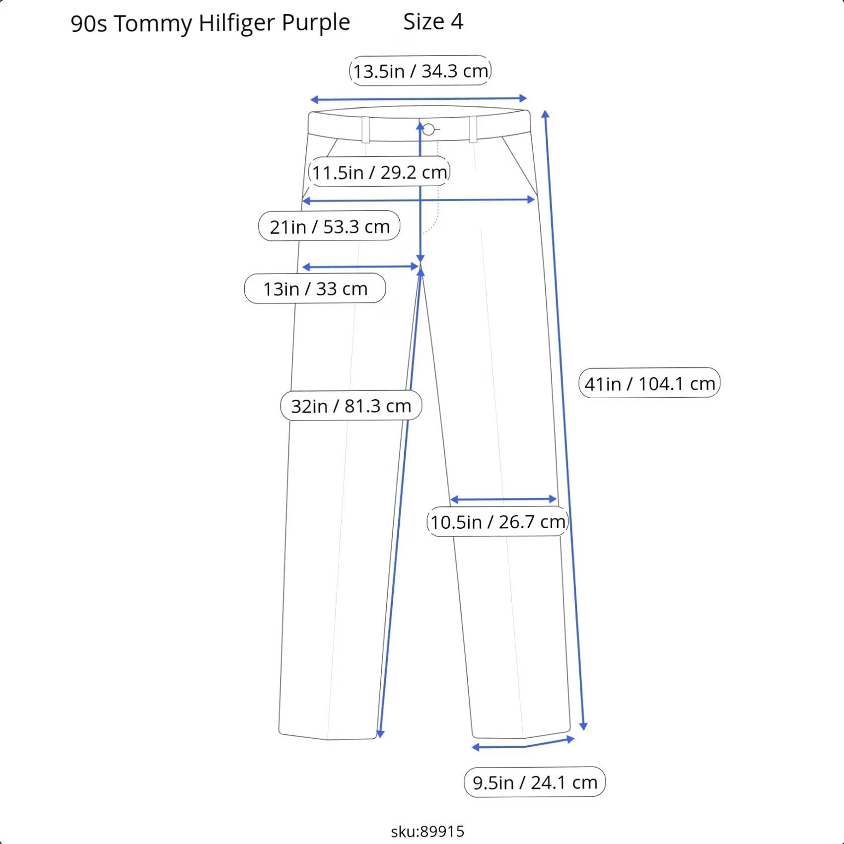 Tommy Hilfiger VINTAGE Tommy Hilfiger Purple Velvet High Waist Wide-Leg Pants Womens 4 Size 27" / US 4 / IT 40 - 2 Thumbnail