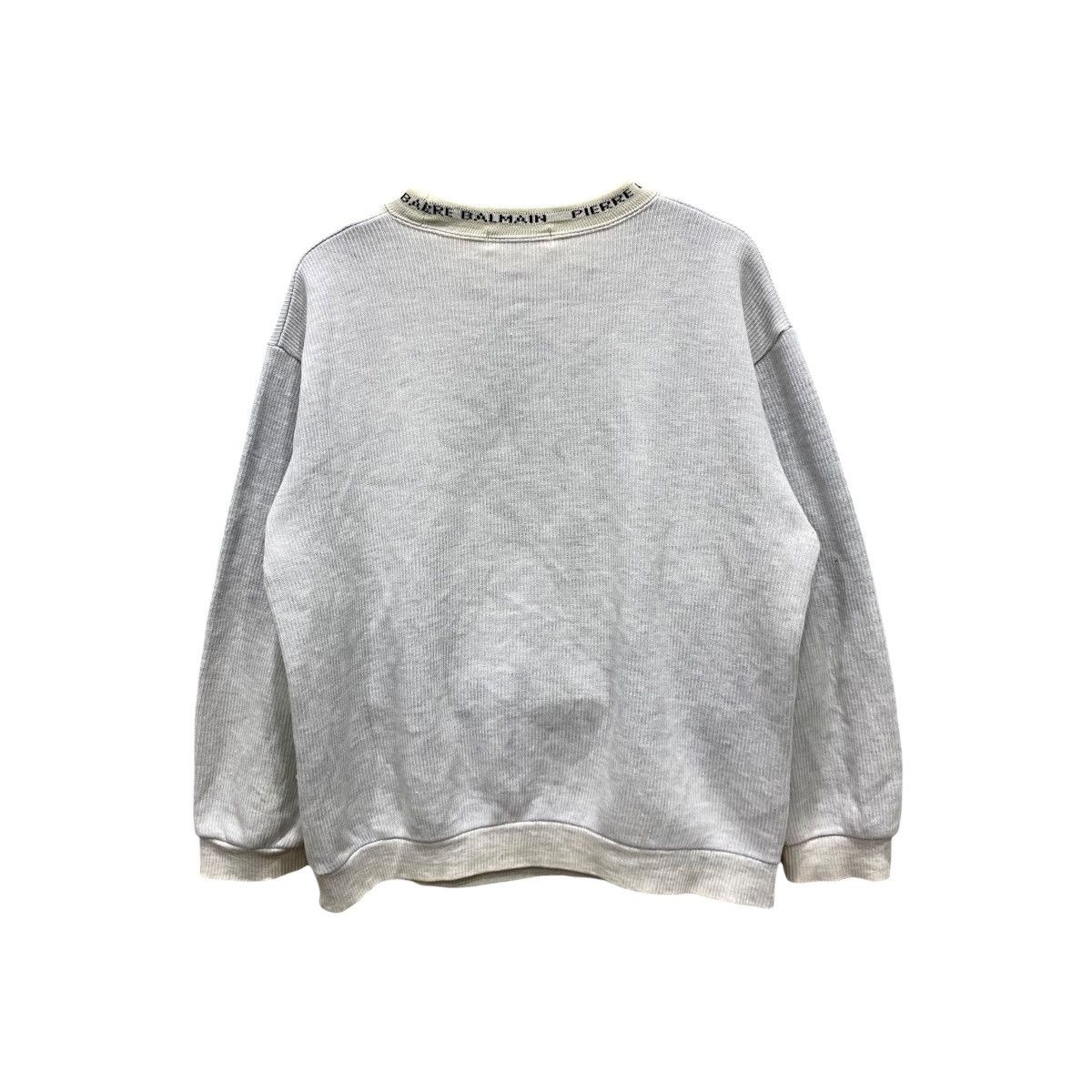 Pierre Balmain Vintage Pierre Balmain Paris Big Logo Sweatshirt Grey Size US M / EU 48-50 / 2 - 2 Thumbnail