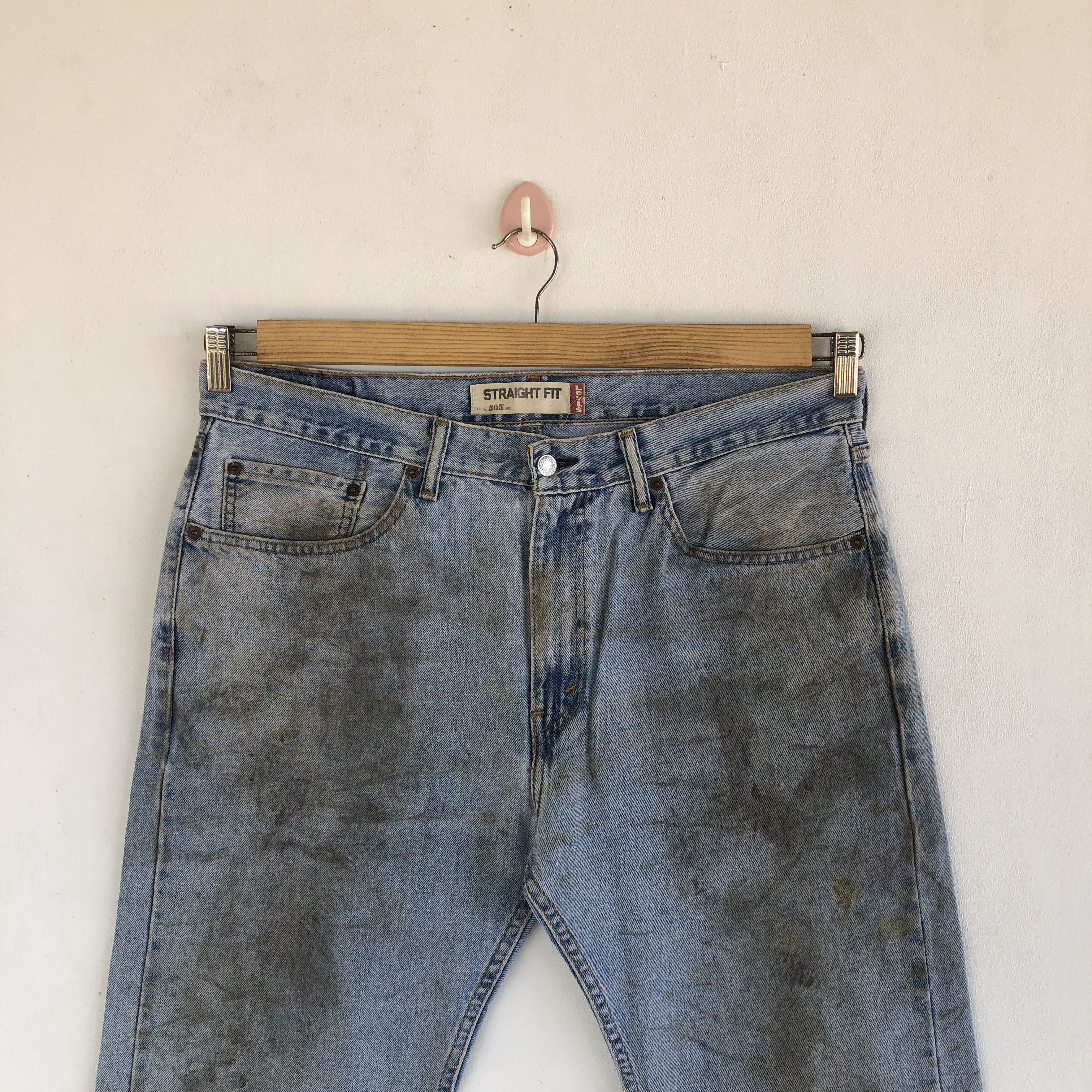 Levi's × Vintage Vintage Levis Jeans Levi's 505 Dirty Faded Blue Denim Size US 36 / EU 52 - 5 Thumbnail