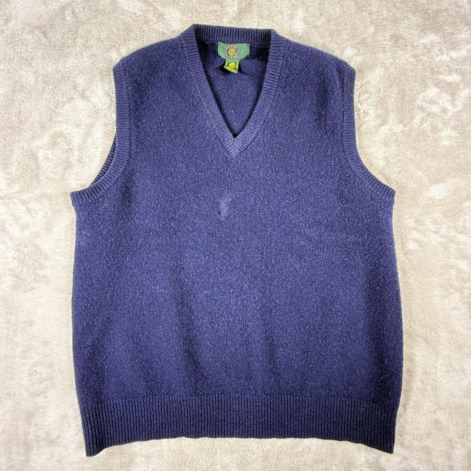 Club Room Club Room Vest Men's S Navy Pure New 100% Lambs Wool Size US S / EU 44-46 / 1 - 5 Thumbnail