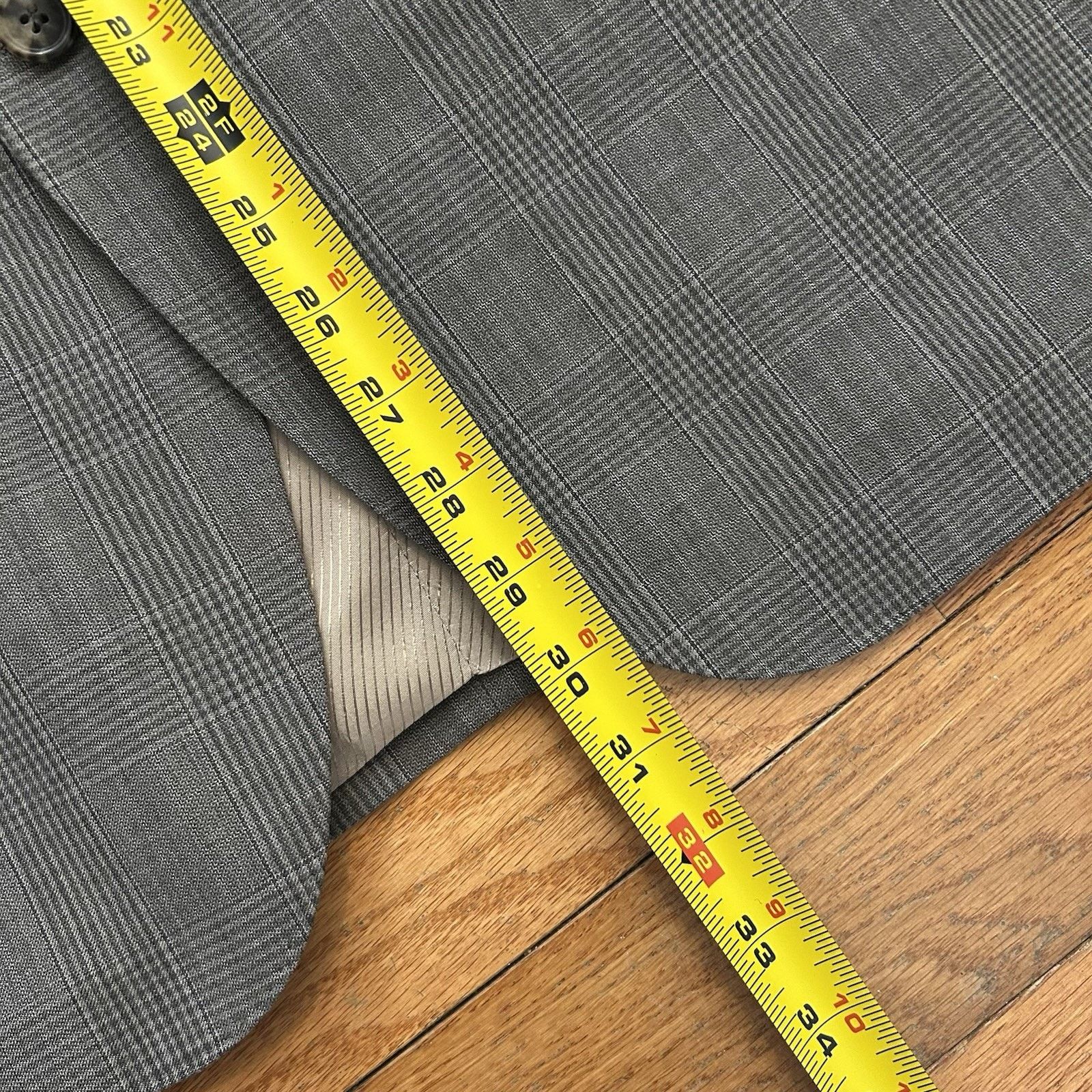 Hugo Boss James Sharp 2 Super 100 Wool Plaid Suit Jacket Blazer 42R Size 42R - 10 Thumbnail