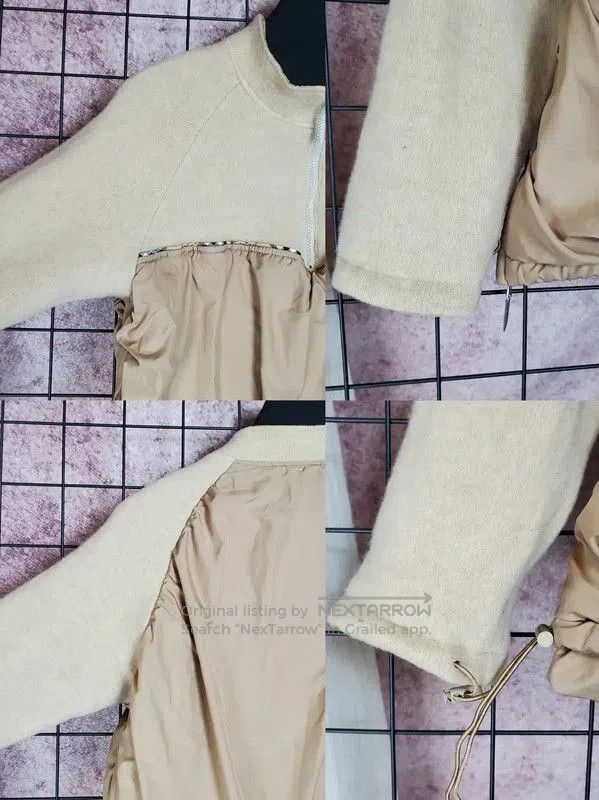 Burberry Burberry Khaki Wool Logo Long Sleeve Sweatshirt. Size L / US 10 / IT 46 - 6 Thumbnail